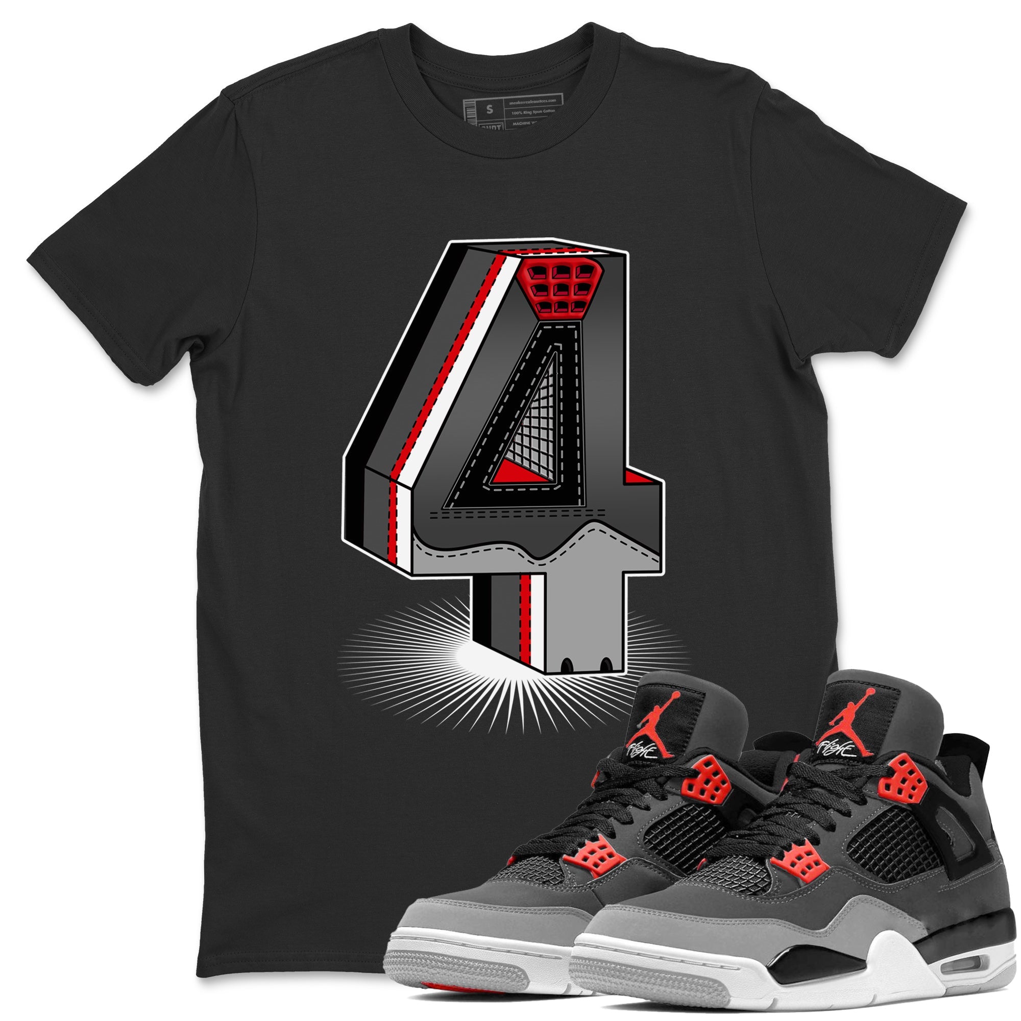 Four Statue Unisex Tops - Air Jordan 4 Infrared