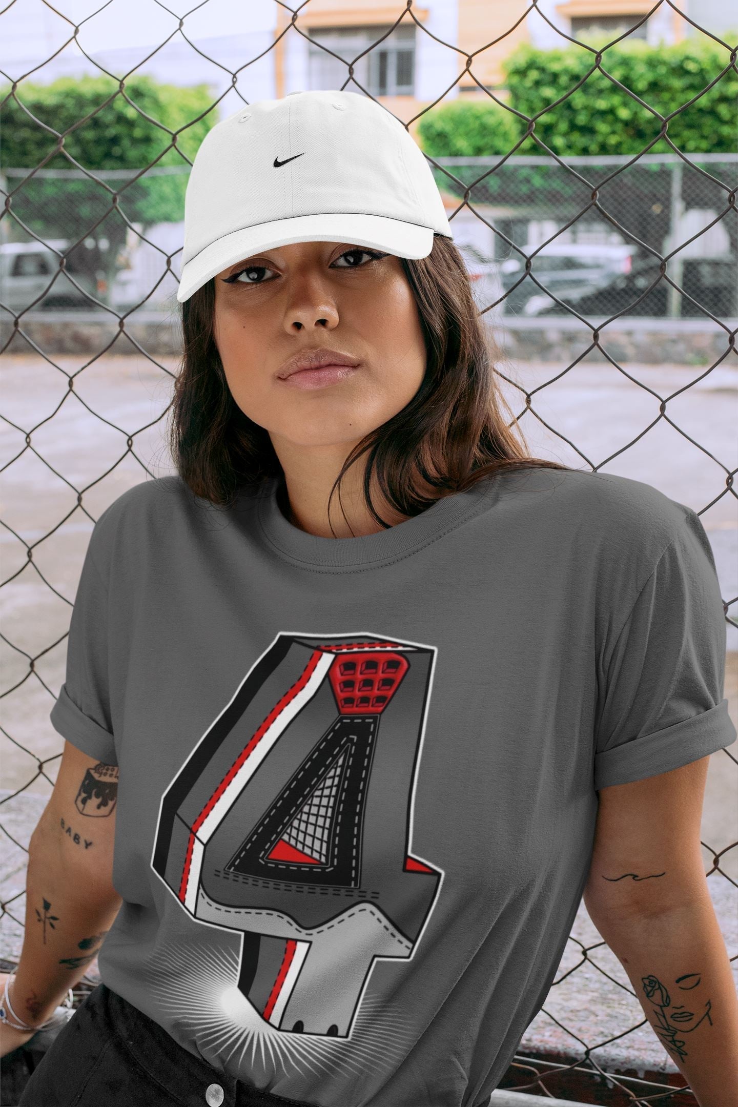 Four Statue Unisex Tops - Air Jordan 4 Infrared
