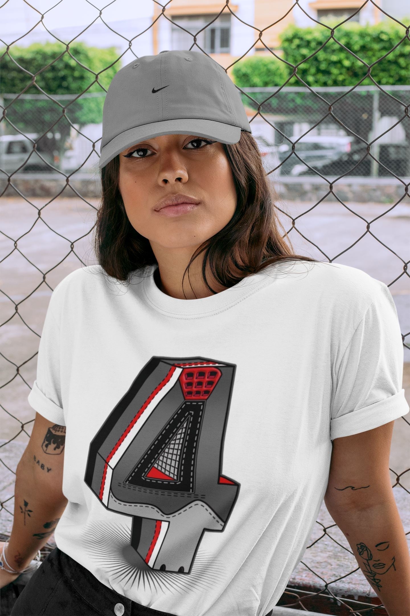 Four Statue Unisex Tops - Air Jordan 4 Infrared