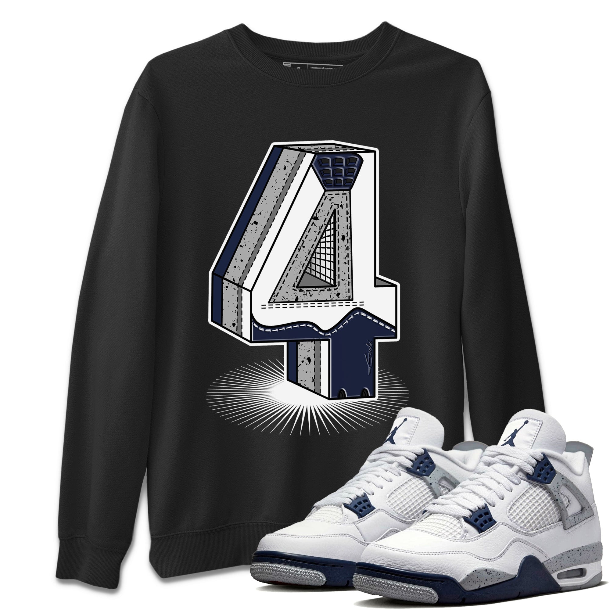 Four Statue Unisex Tops - Air Jordan 4 Midnight Navy