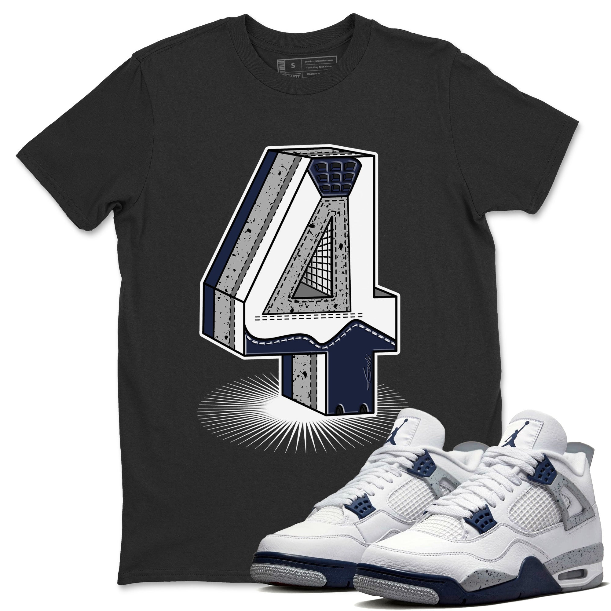 Four Statue Unisex Tops - Air Jordan 4 Midnight Navy