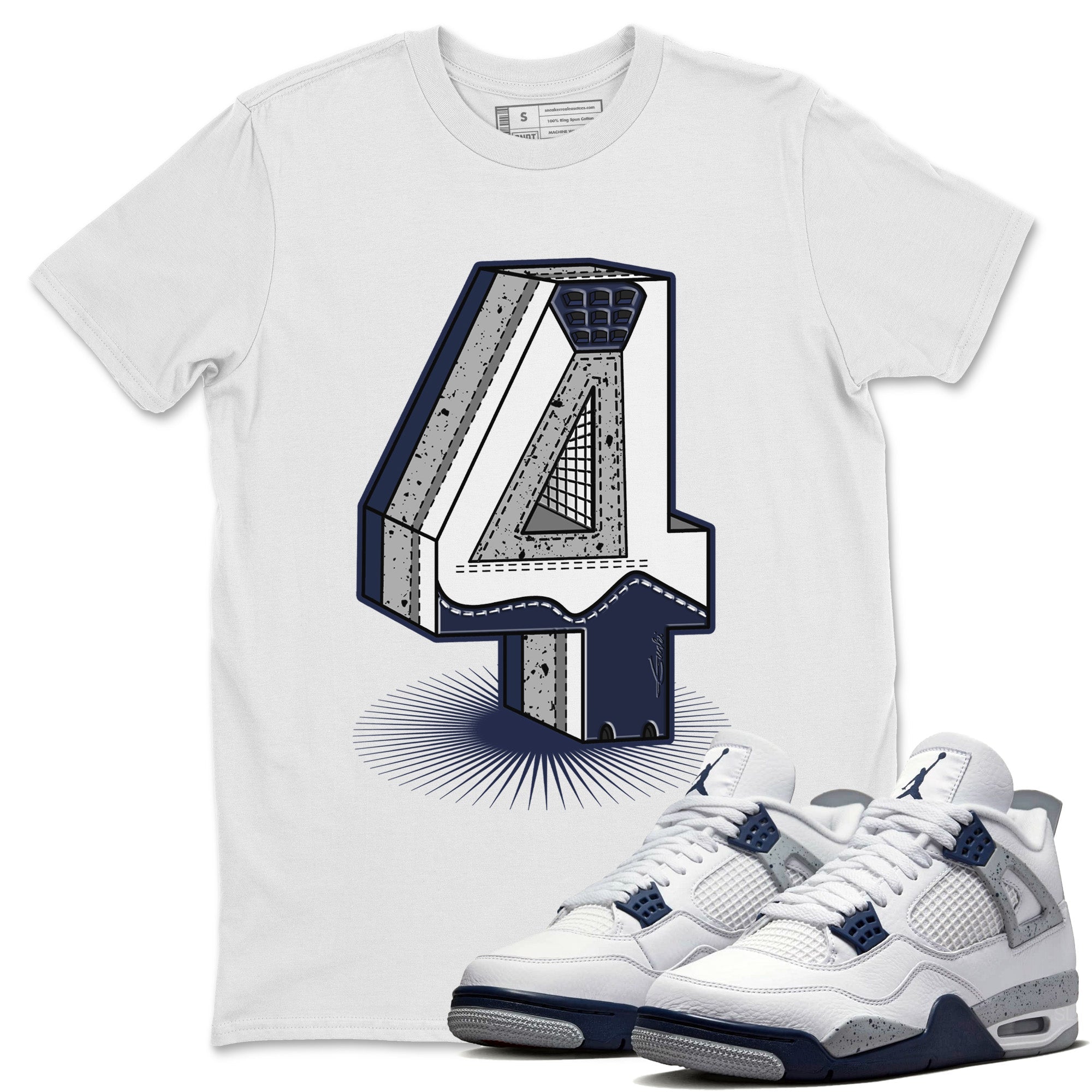Four Statue Unisex Tops - Air Jordan 4 Midnight Navy