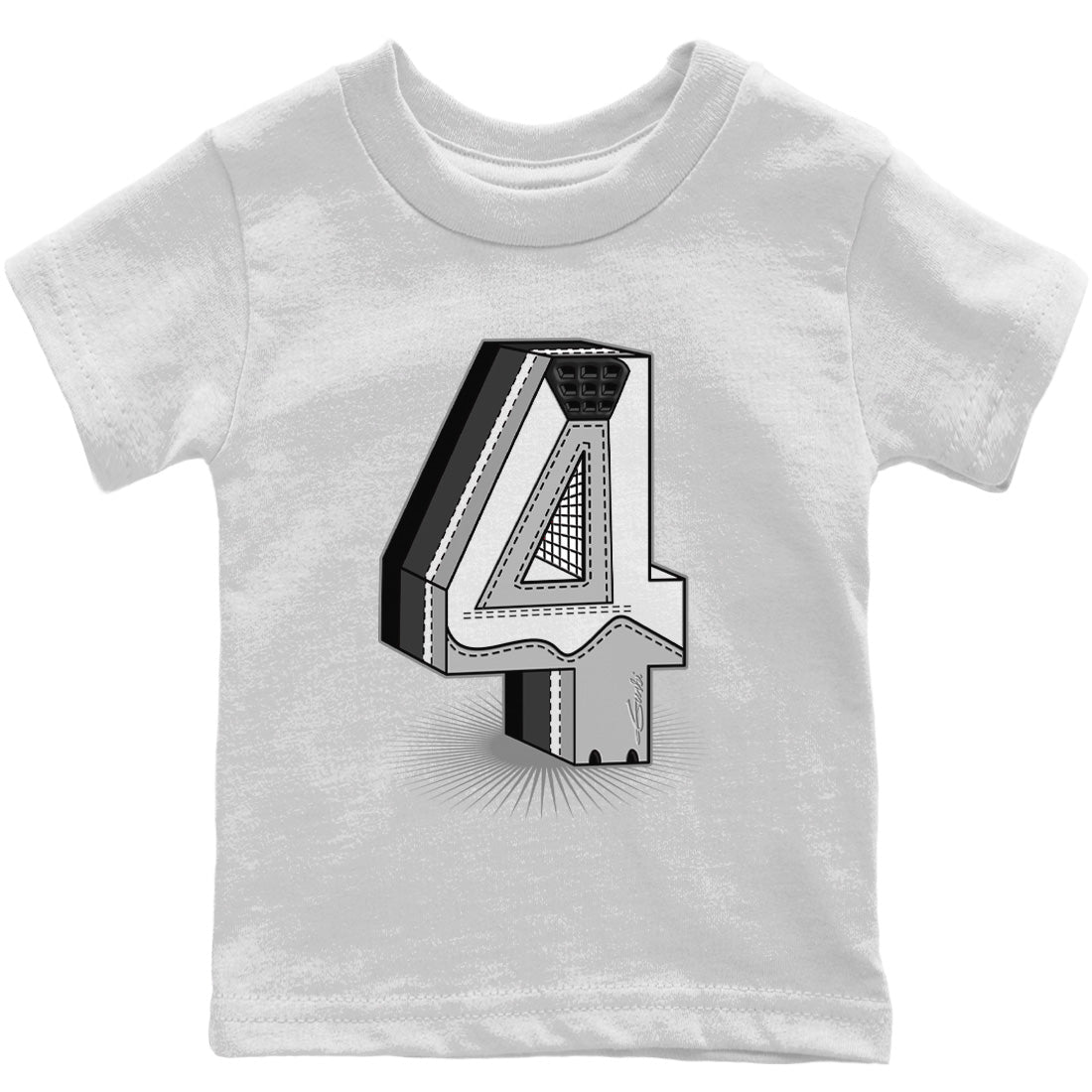Four Statue Kids Tops - Air Jordan 4 Military Black