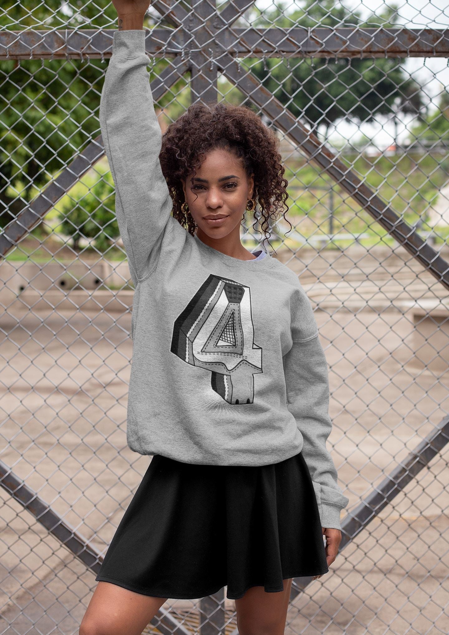 Four Statue Unisex Tops - Air Jordan 4 Military Black