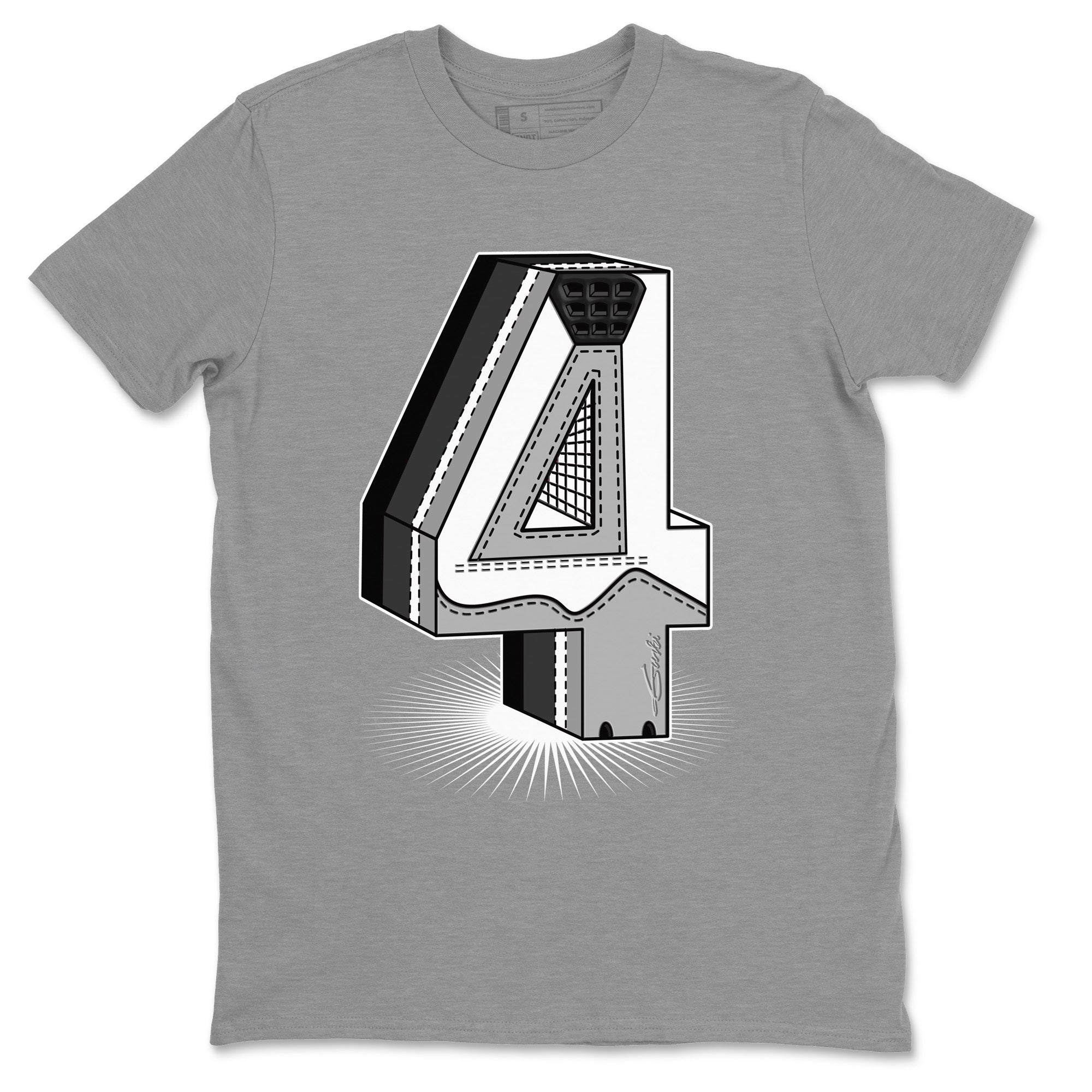 Four Statue Unisex Tops - Air Jordan 4 Military Black