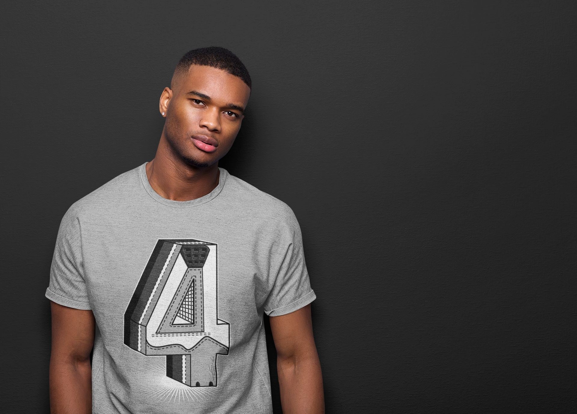 Four Statue Unisex Tops - Air Jordan 4 Military Black