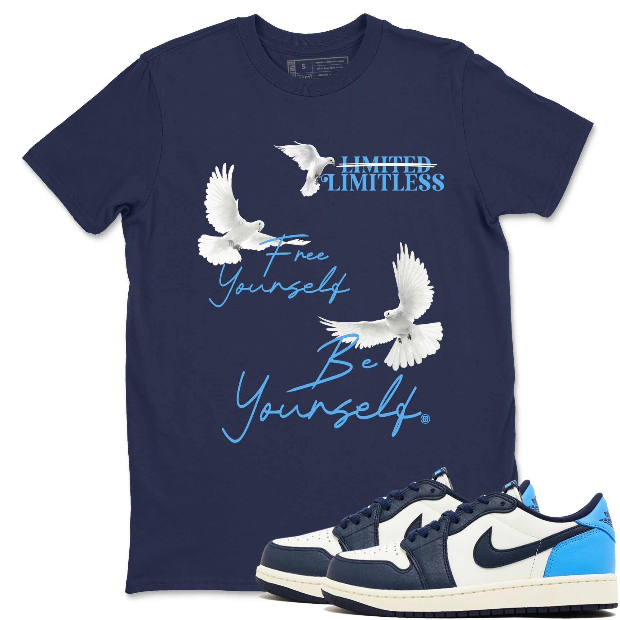 Free Yourself Be Yourself snkmatch Tees - Air Jordan 1 Obsidian