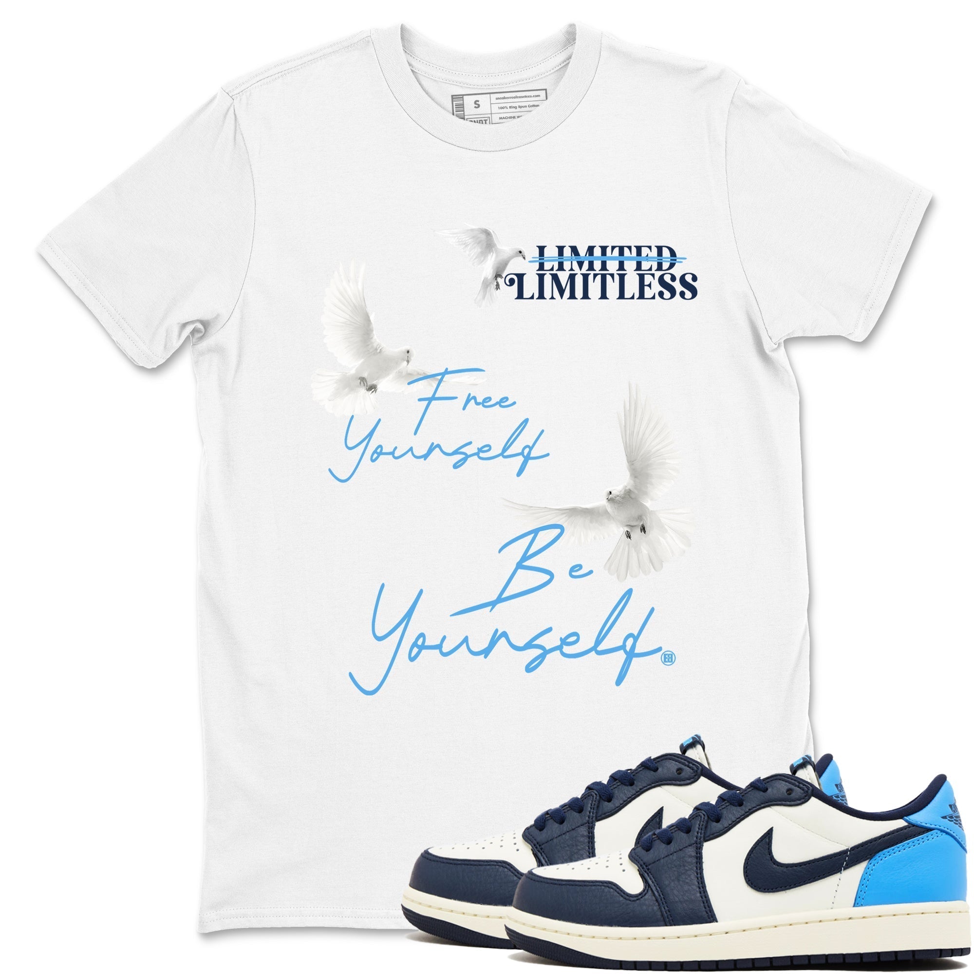 Free Yourself Be Yourself snkmatch Tees - Air Jordan 1 Obsidian