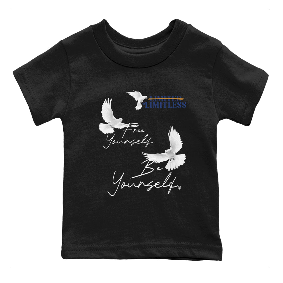 Free Yourself Be Yourself snkmatch Tees Kids - Air Jordan 13 Midnight Navy