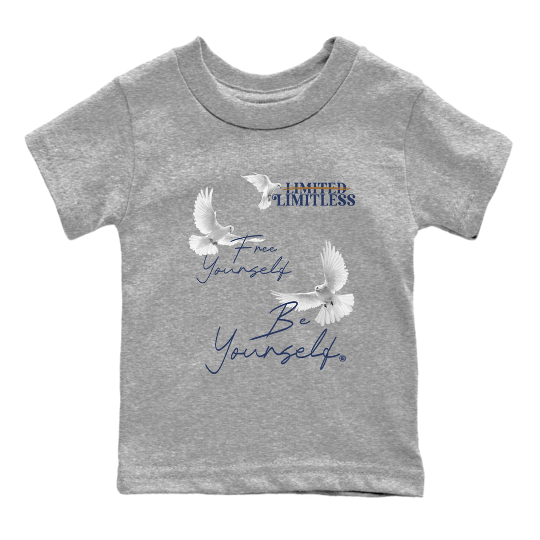Free Yourself Be Yourself snkmatch Tees Kids - Air Jordan 13 Midnight Navy