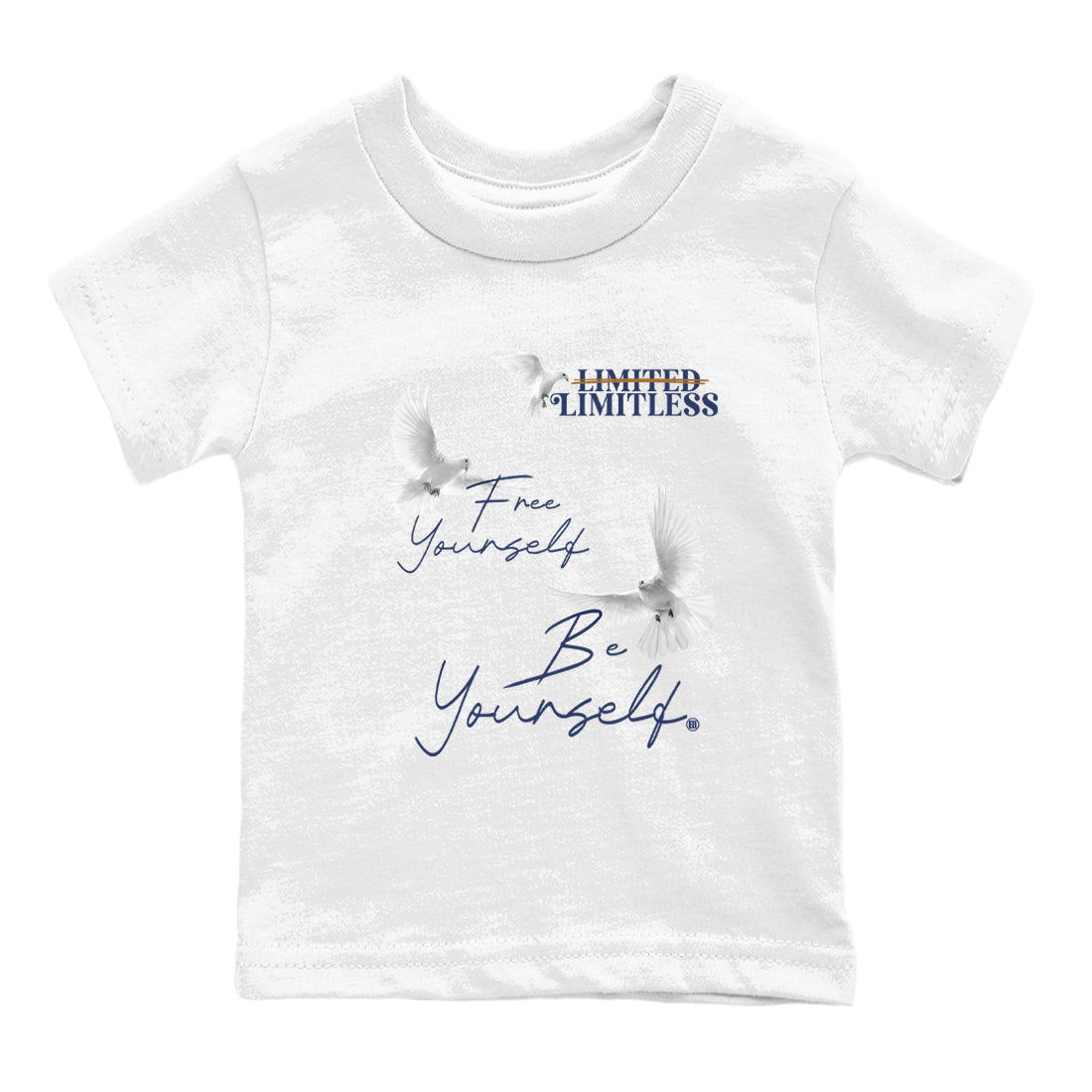Free Yourself Be Yourself snkmatch Tees Kids - Air Jordan 13 Midnight Navy