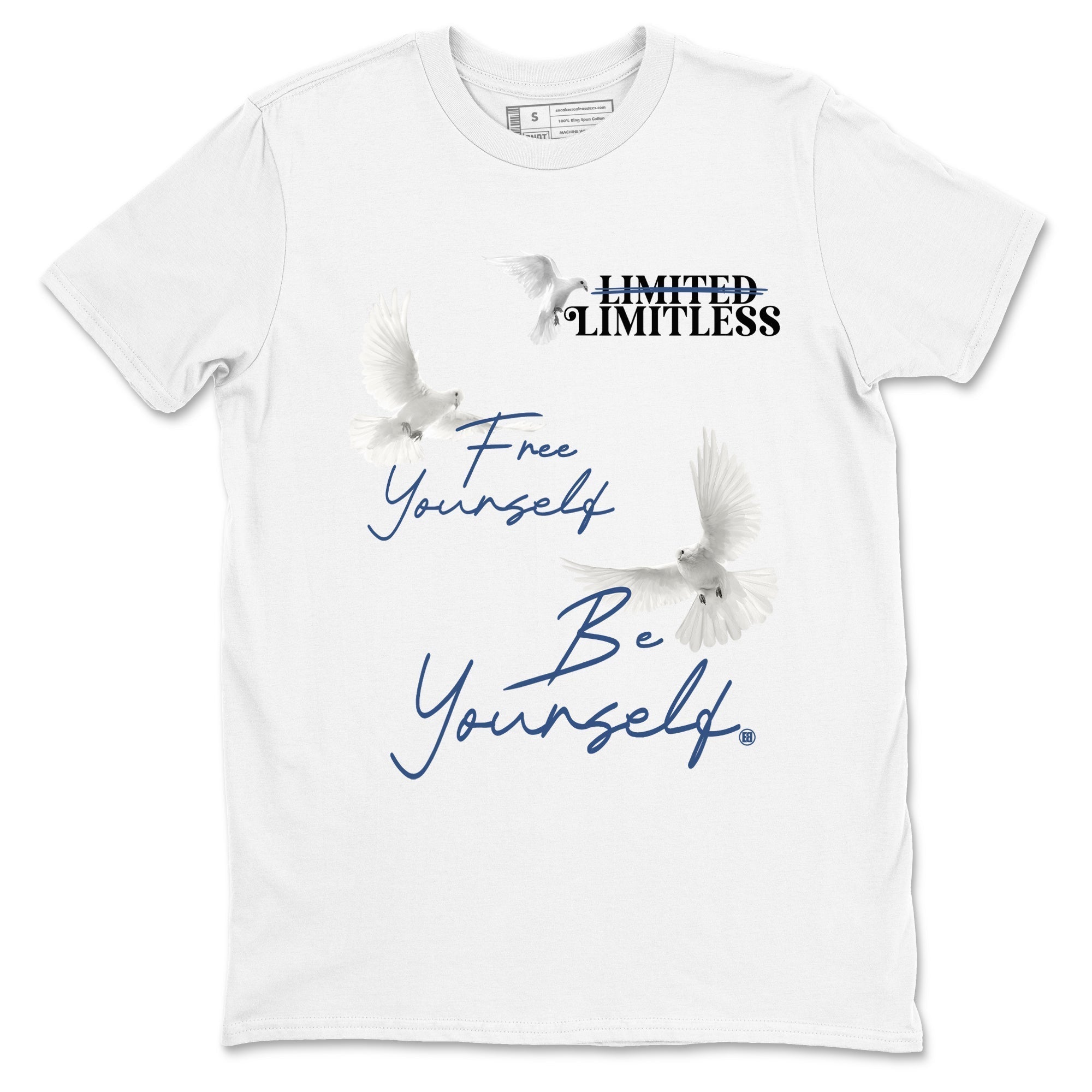 Free Yourself Be Yourself snkmatch Tees - Air Jordan 3 A Ma Maniere x Diffused Blue