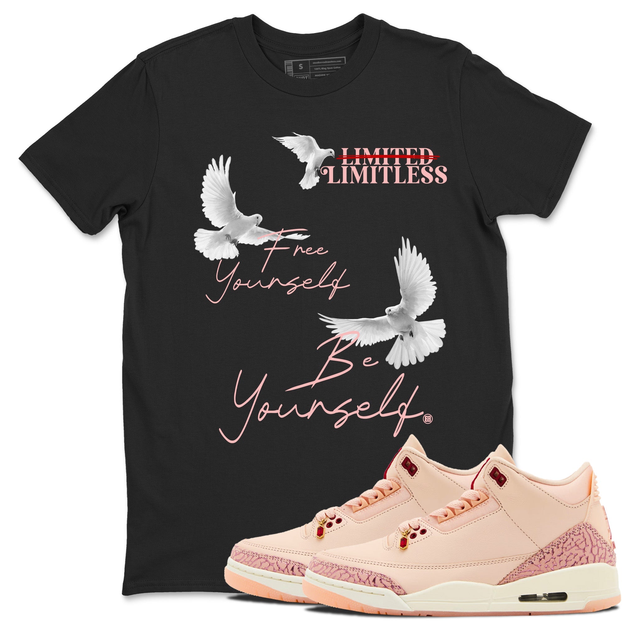 Free Yourself Be Yourself snkmatch Tees - Air Jordan 3 Valentines Day