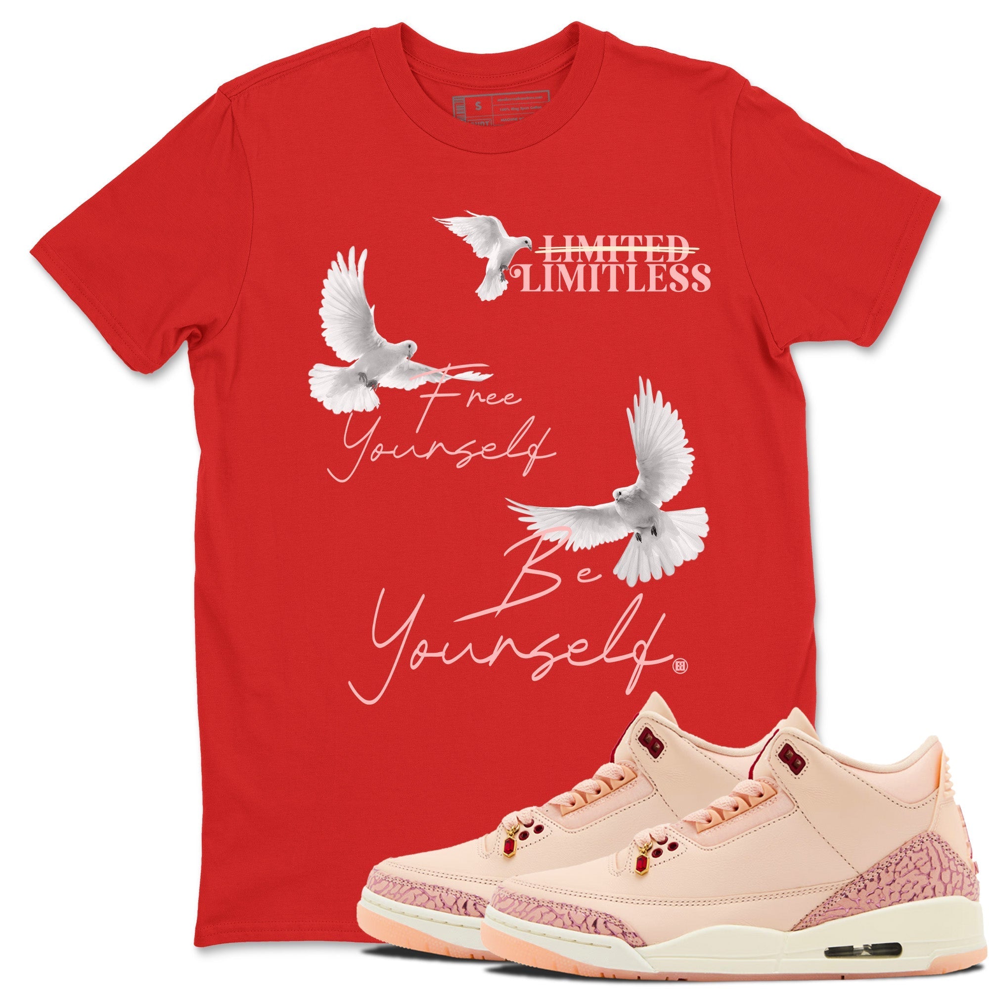 Free Yourself Be Yourself snkmatch Tees - Air Jordan 3 Valentines Day