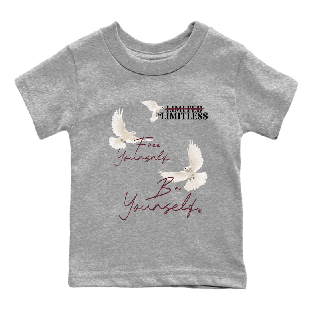 Free Yourself Be Yourself snkmatch Tees Kids - Air Jordan 4 A Ma Maniere x Fossil Stone