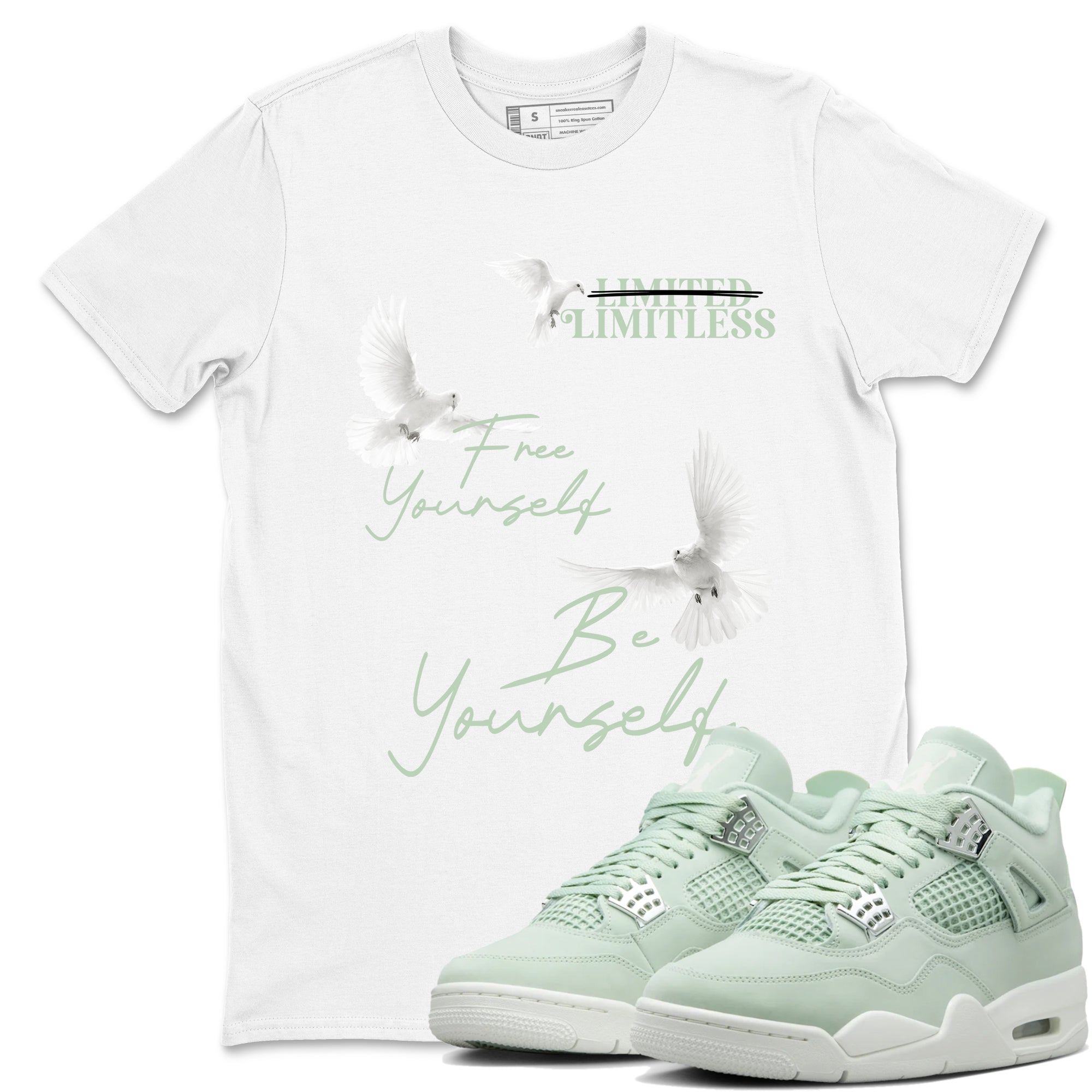 Free Yourself Be Yourself snkmatch Tees - Air Jordan 4 Abundance
