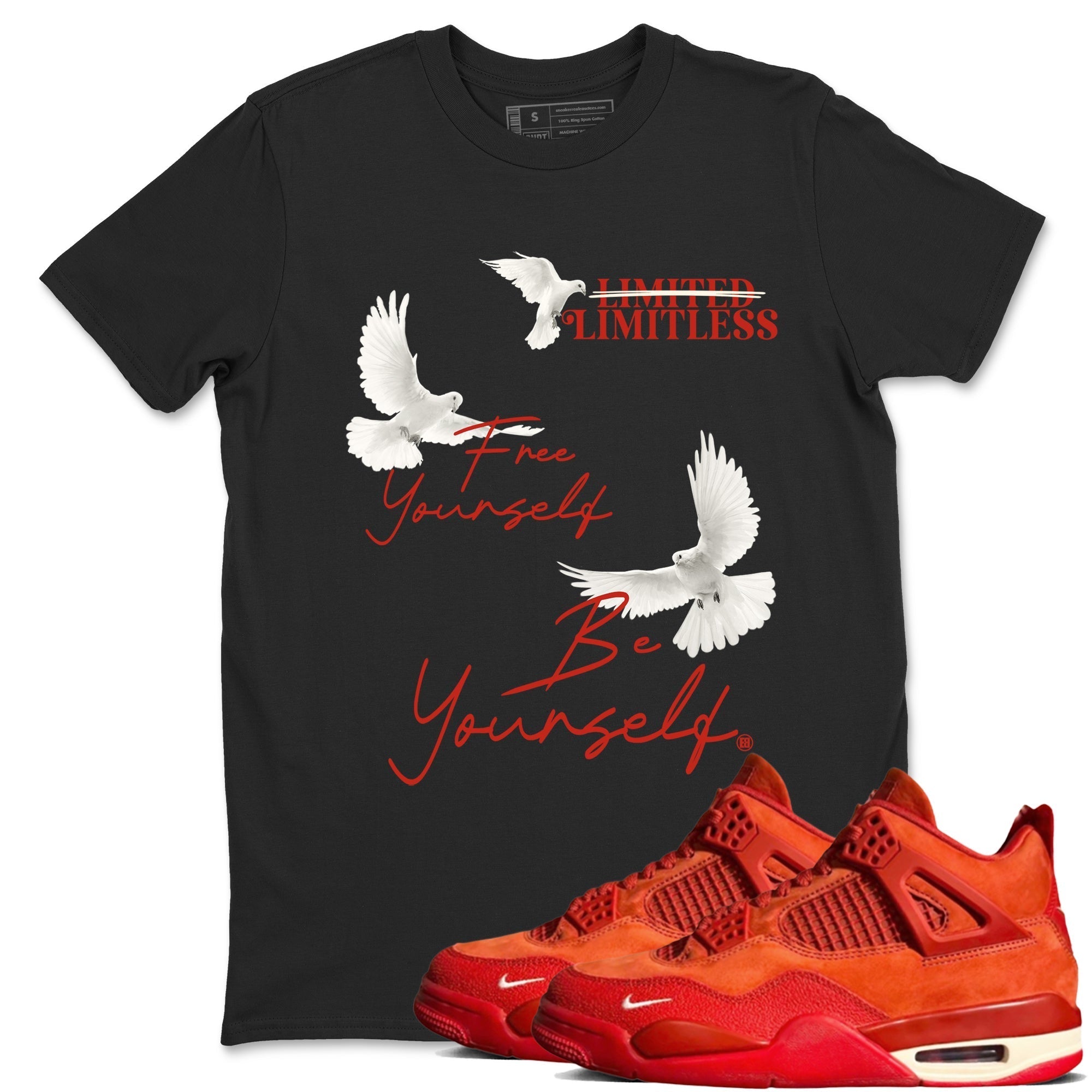 Free Yourself Be Yourself snkmatch Tees - Air Jordan 4 Brick By Brick