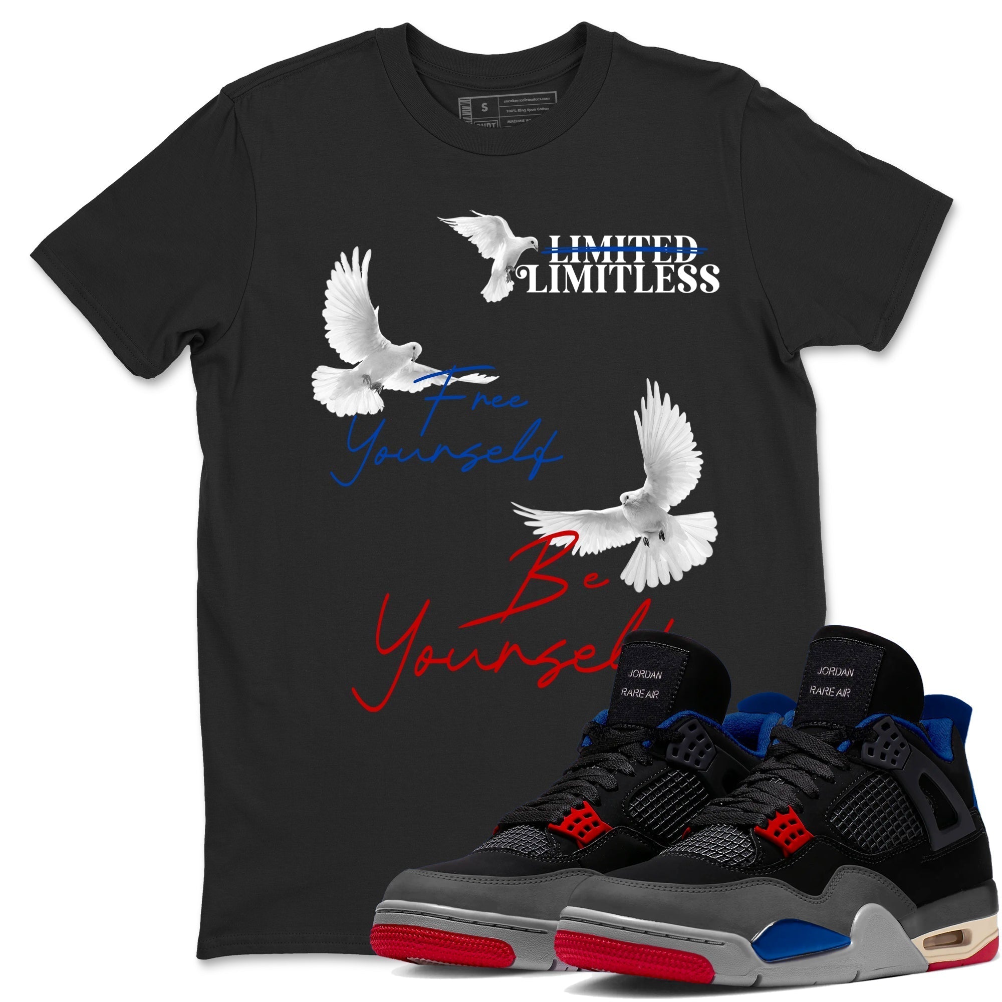 Free Yourself Be Yourself snkmatch Tees - Air Jordan 4 Rare Air