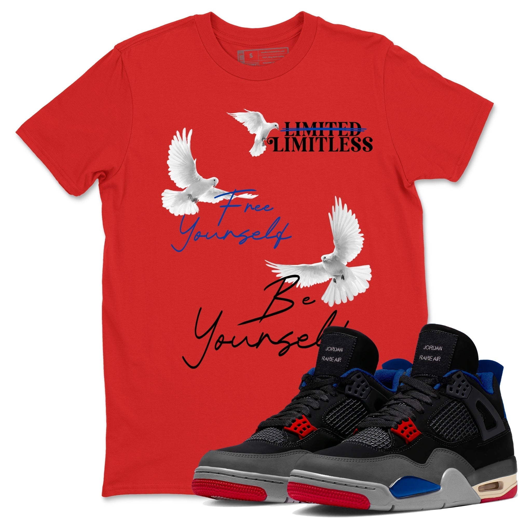 Free Yourself Be Yourself snkmatch Tees - Air Jordan 4 Rare Air