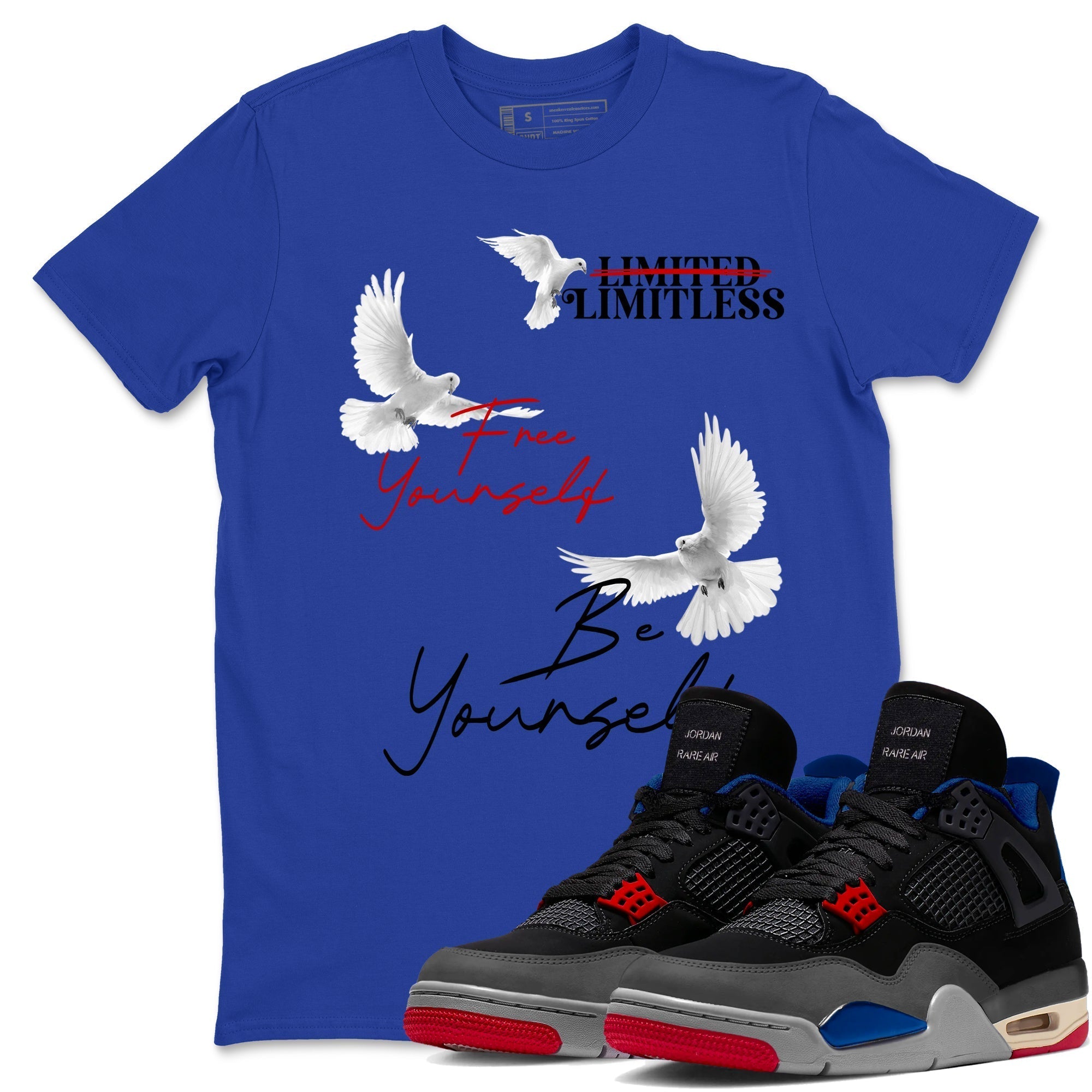 Free Yourself Be Yourself snkmatch Tees - Air Jordan 4 Rare Air