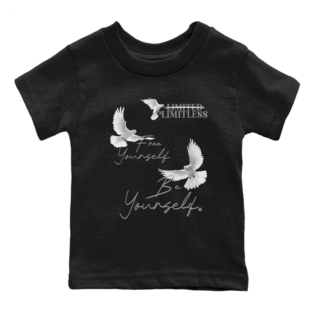 Free Yourself Be Yourself snkmatch Tees Kids - Air Jordan 4 Wet Cement