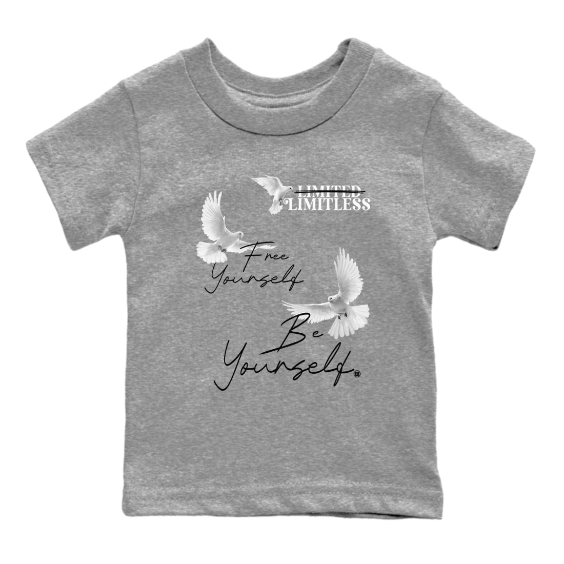 Free Yourself Be Yourself snkmatch Tees Kids - Air Jordan 4 Wet Cement