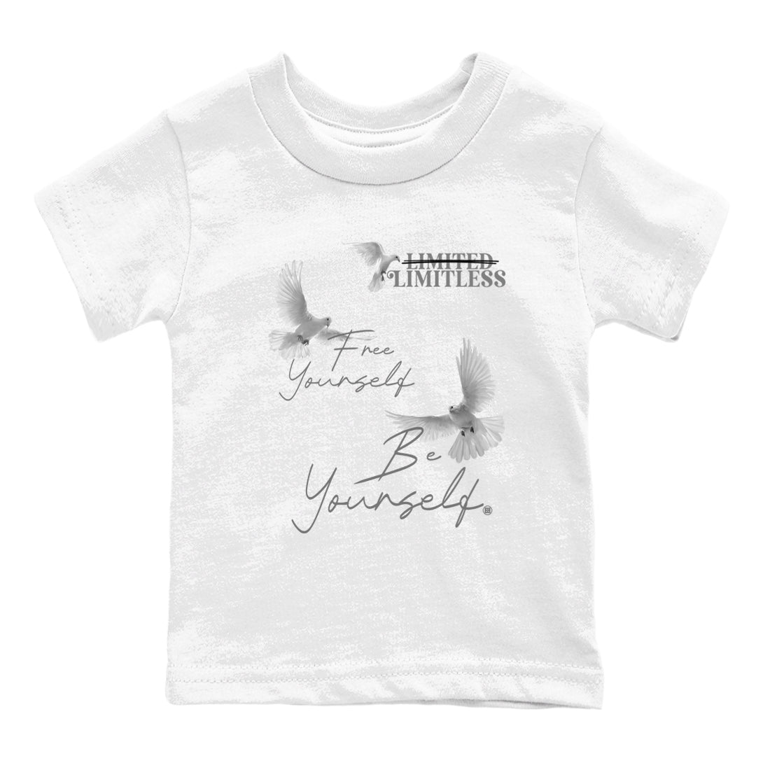 Free Yourself Be Yourself snkmatch Tees Kids - Air Jordan 4 Wet Cement