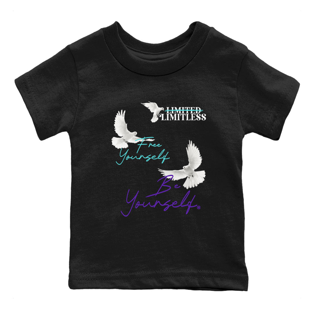 Free Yourself Be Yourself snkmatch Tees Kids - Air Jordan 5 Grape
