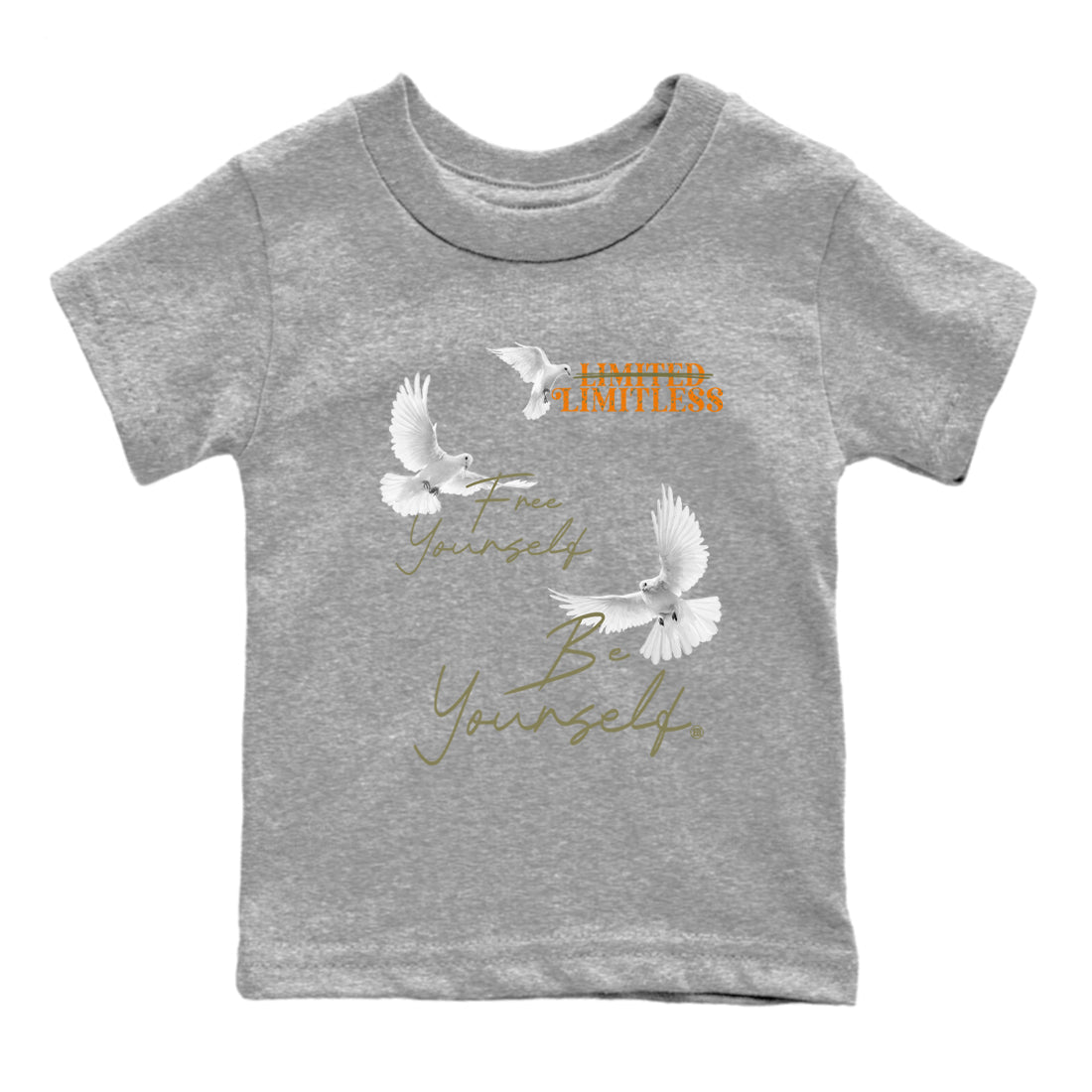Free Yourself Be Yourself snkmatch Tees Kids - Air Jordan 5 Olive