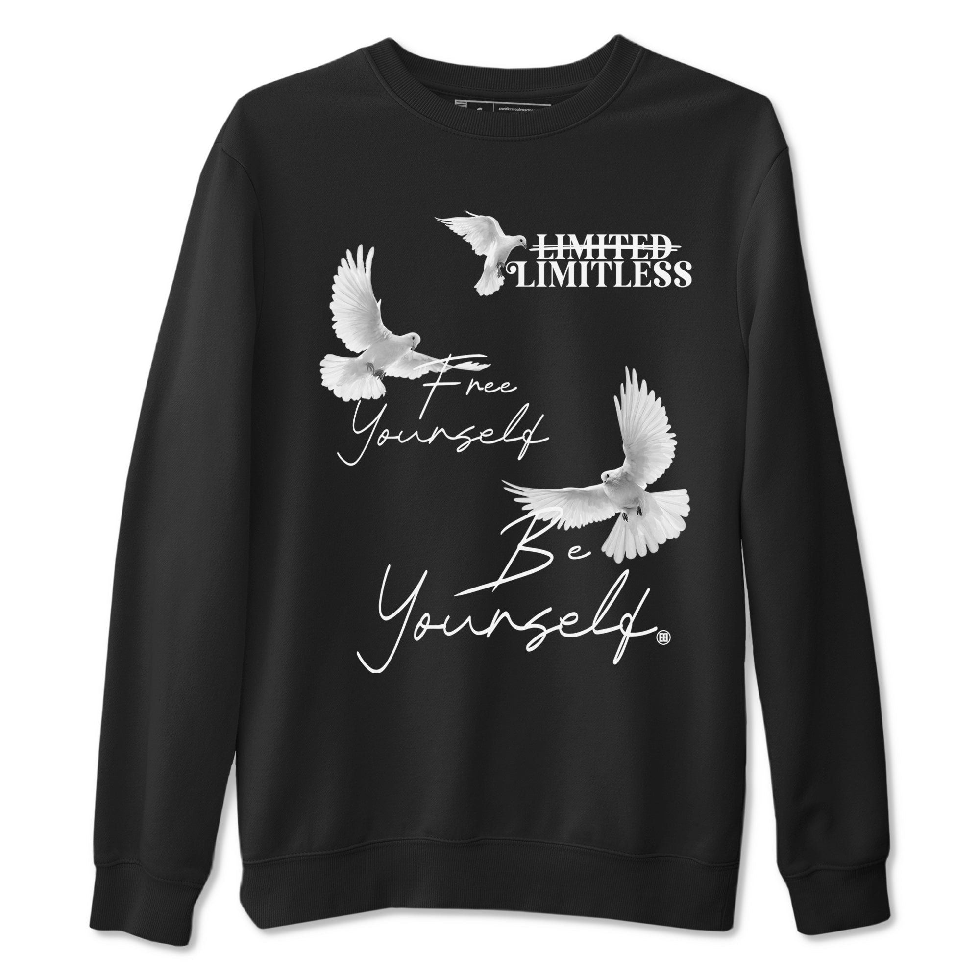 Free Yourself Be Yourself snkmatch Tees - Air Jordan 5 White Black