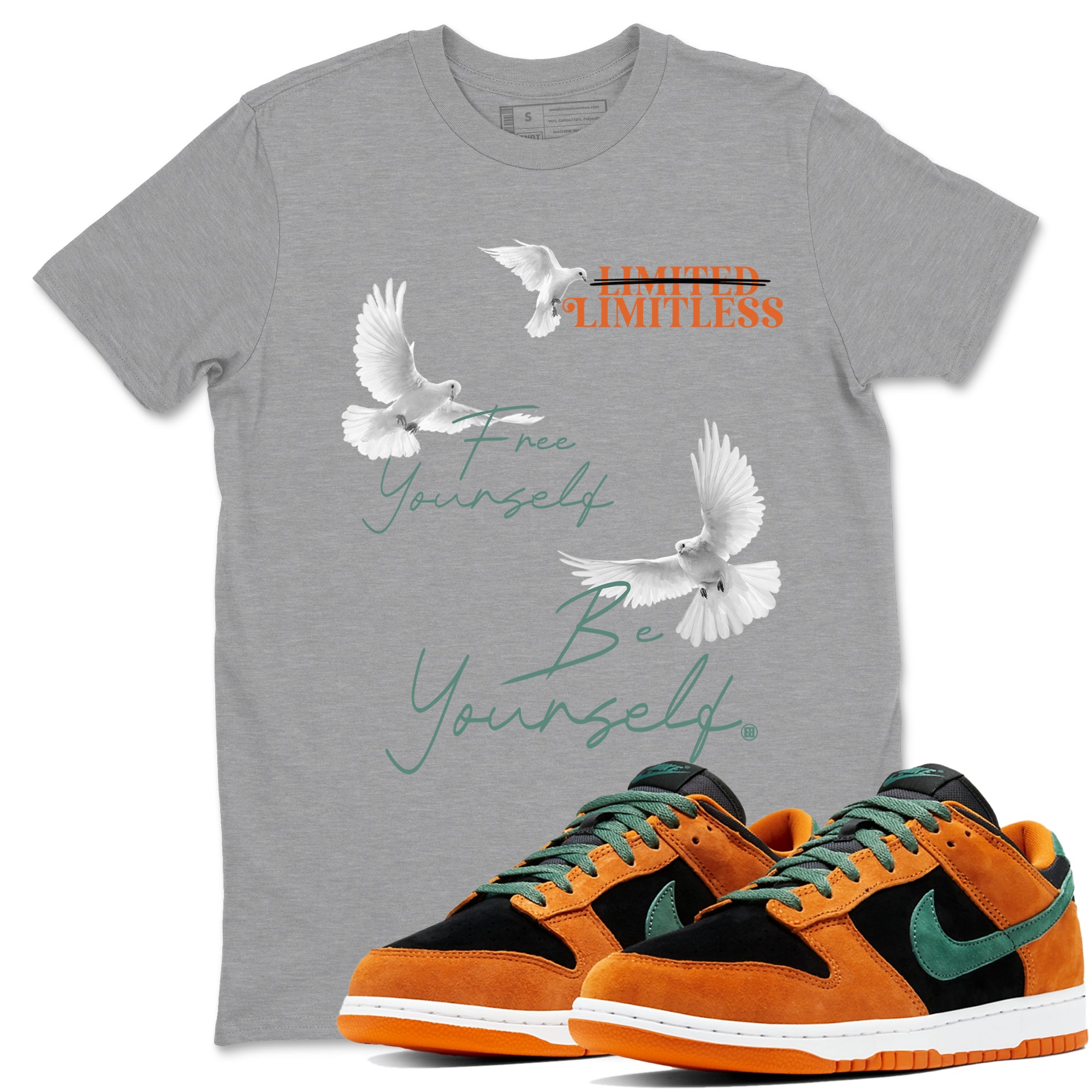Free Yourself Be Yourself snkmatch Tees - Dunk Ceramic