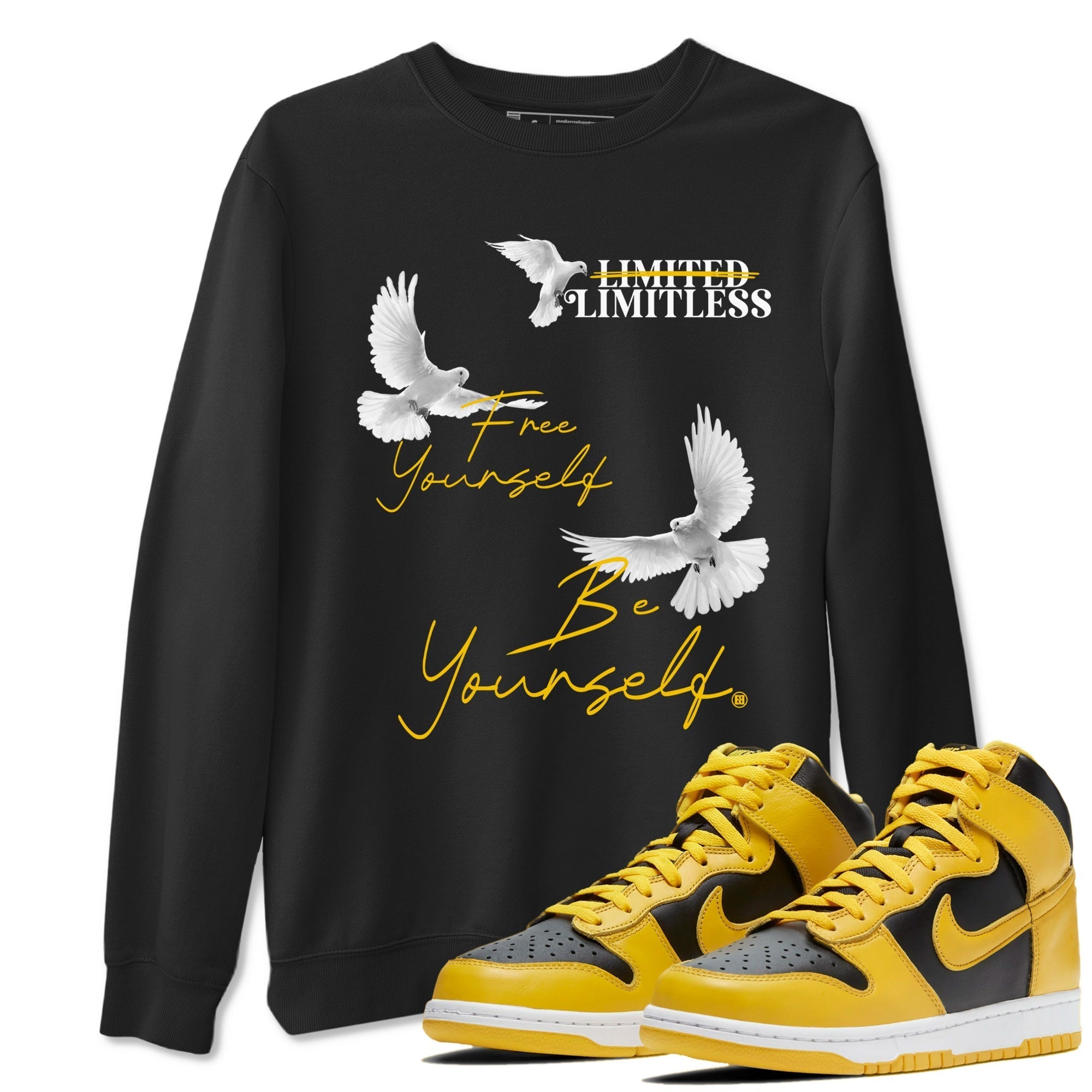 Free Yourself Be Yourself snkmatch Tees - Dunk High Pollen