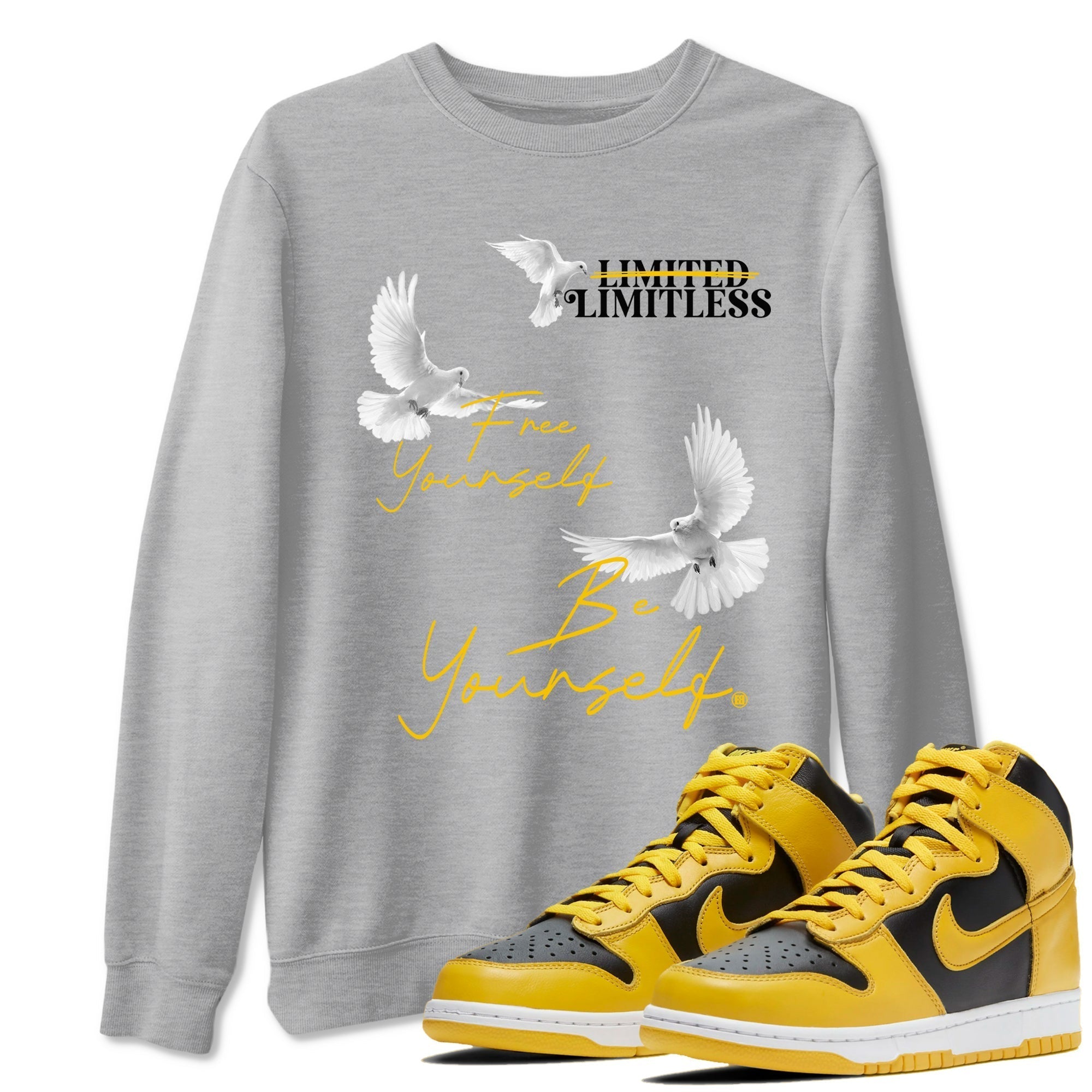Free Yourself Be Yourself snkmatch Tees - Dunk High Pollen