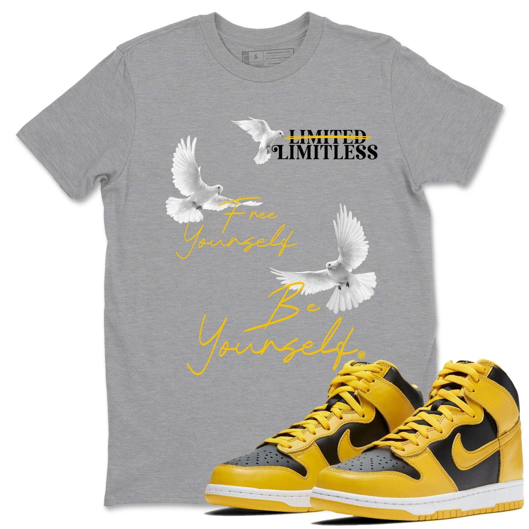 Free Yourself Be Yourself snkmatch Tees - Dunk High Pollen