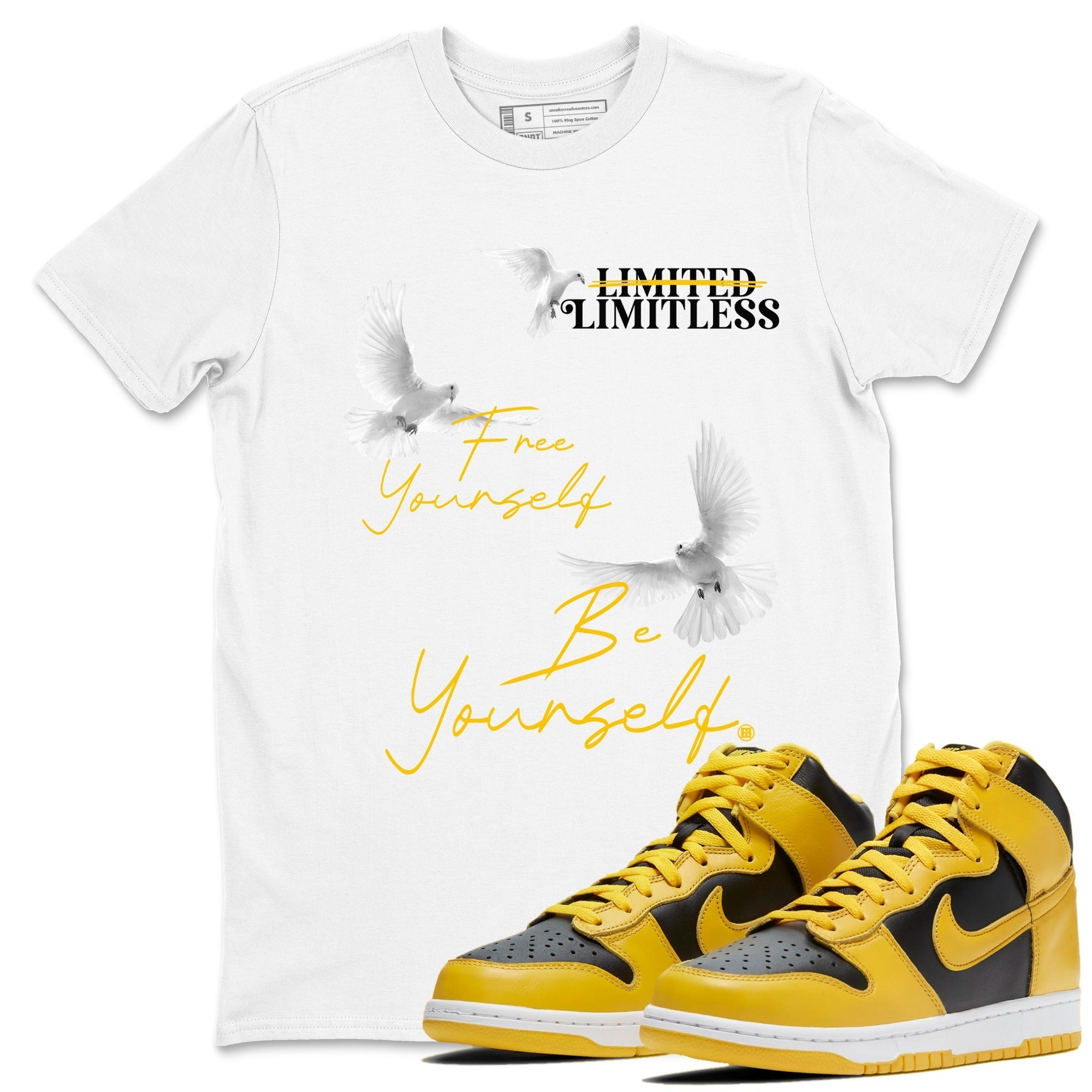 Free Yourself Be Yourself snkmatch Tees - Dunk High Pollen