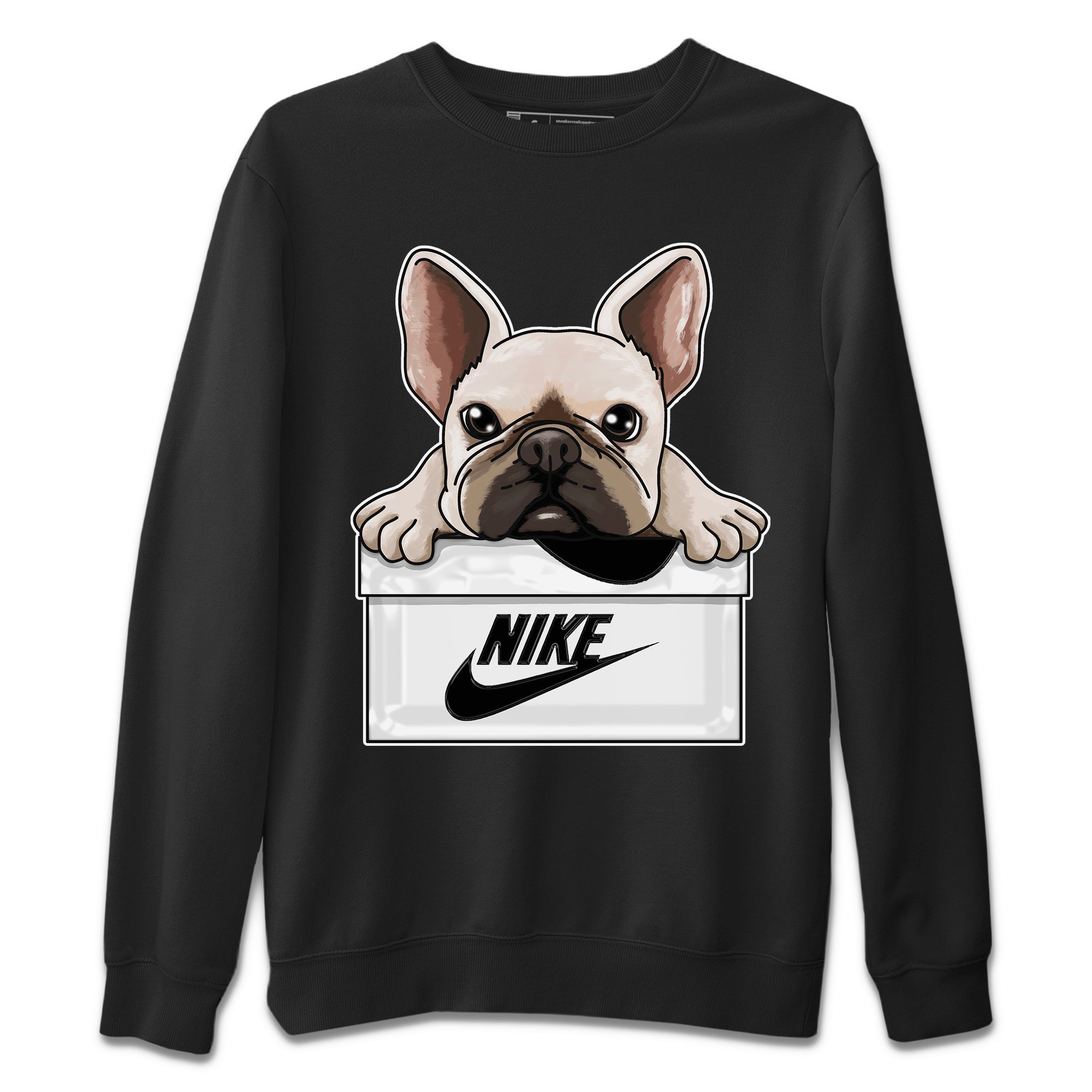 French Bulldog Unisex Tops - Air Jordan 1 Black White
