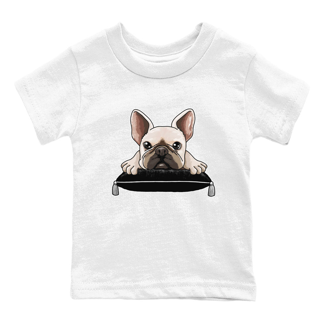 French Bulldog snkmatch Tees Kids - Air Jordan 1 Black White