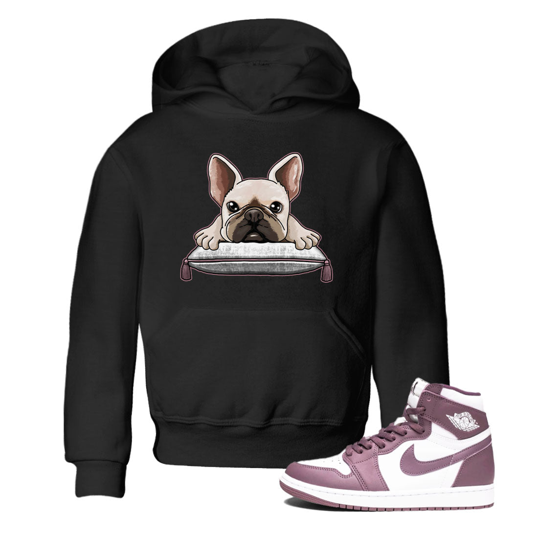 French Bulldog snkmatch Tee Kids - Air Jordan 1 Mauve