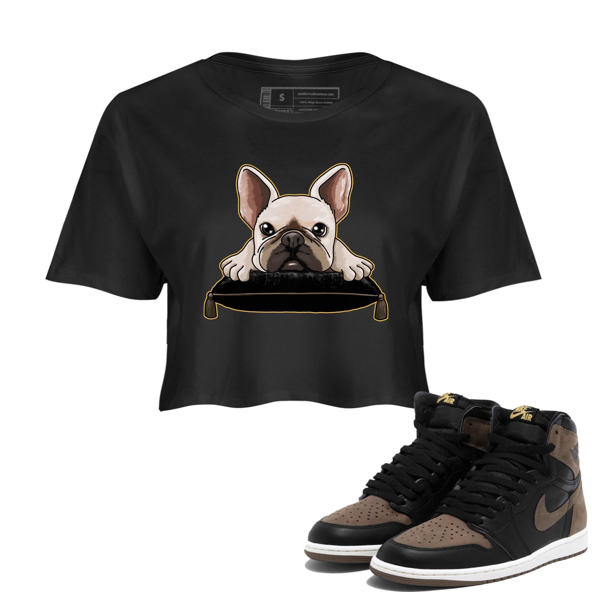 French Bulldog snkmatch Women's Top - Air Jordan 1 Palomino