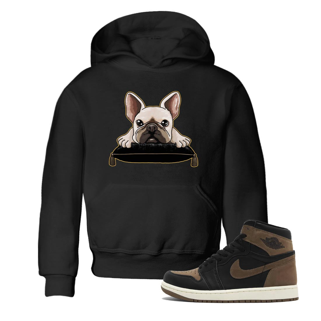 French Bulldog snkmatch Tee Kids - Air Jordan 1 Palomino