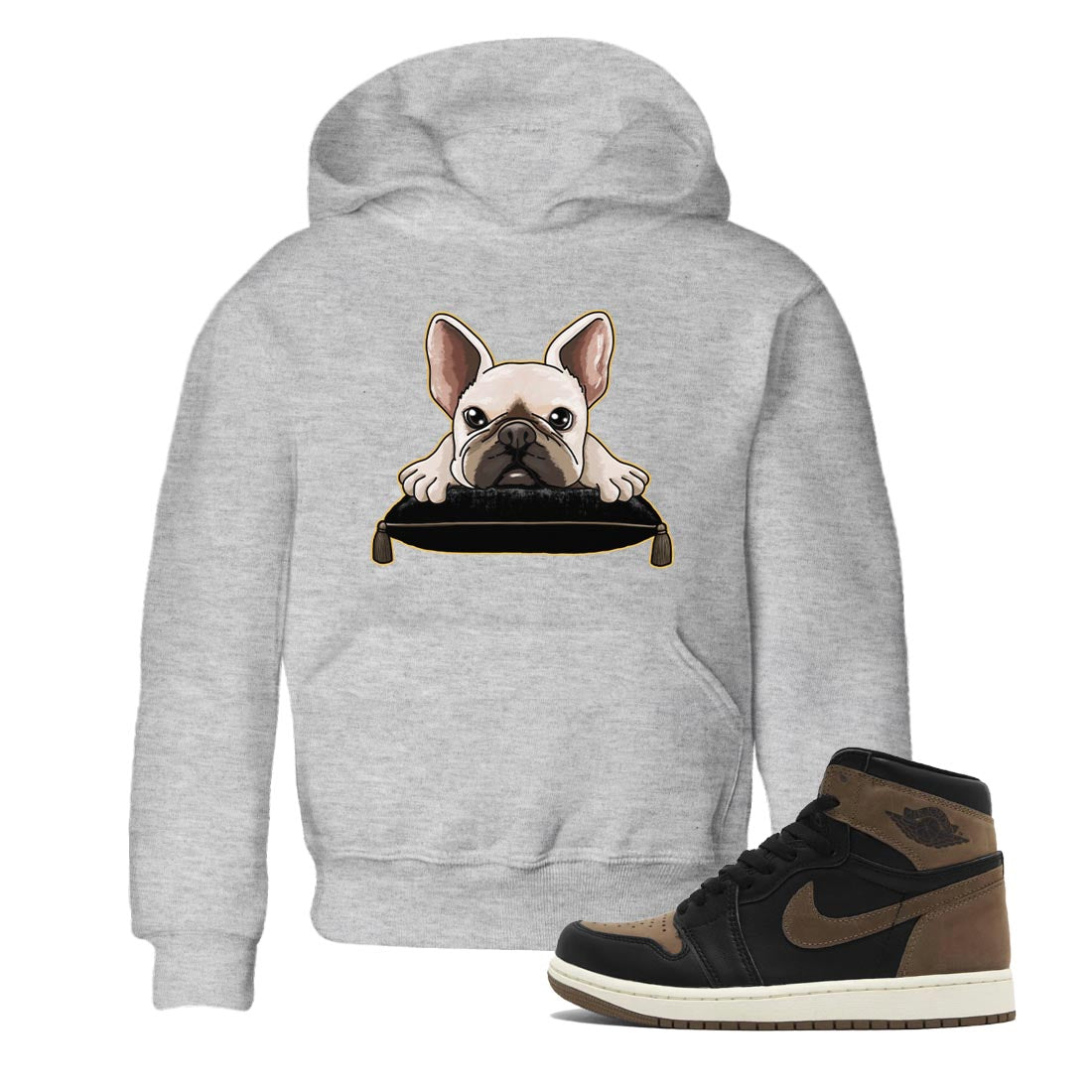 French Bulldog snkmatch Tee Kids - Air Jordan 1 Palomino