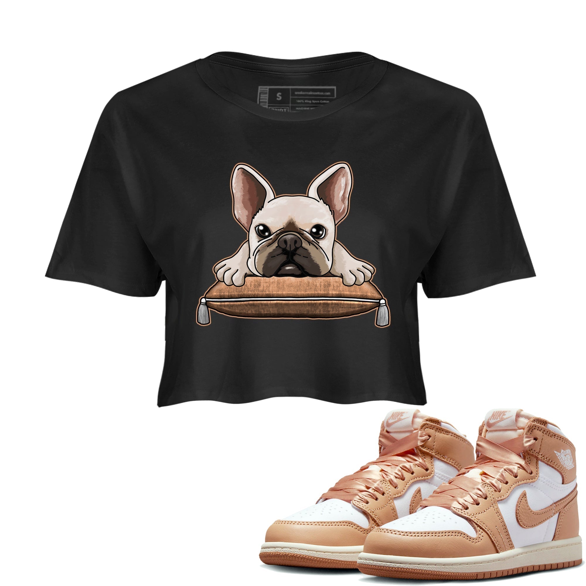 French Bulldog snkmatch Women's Top - Air Jordan 1 Praline