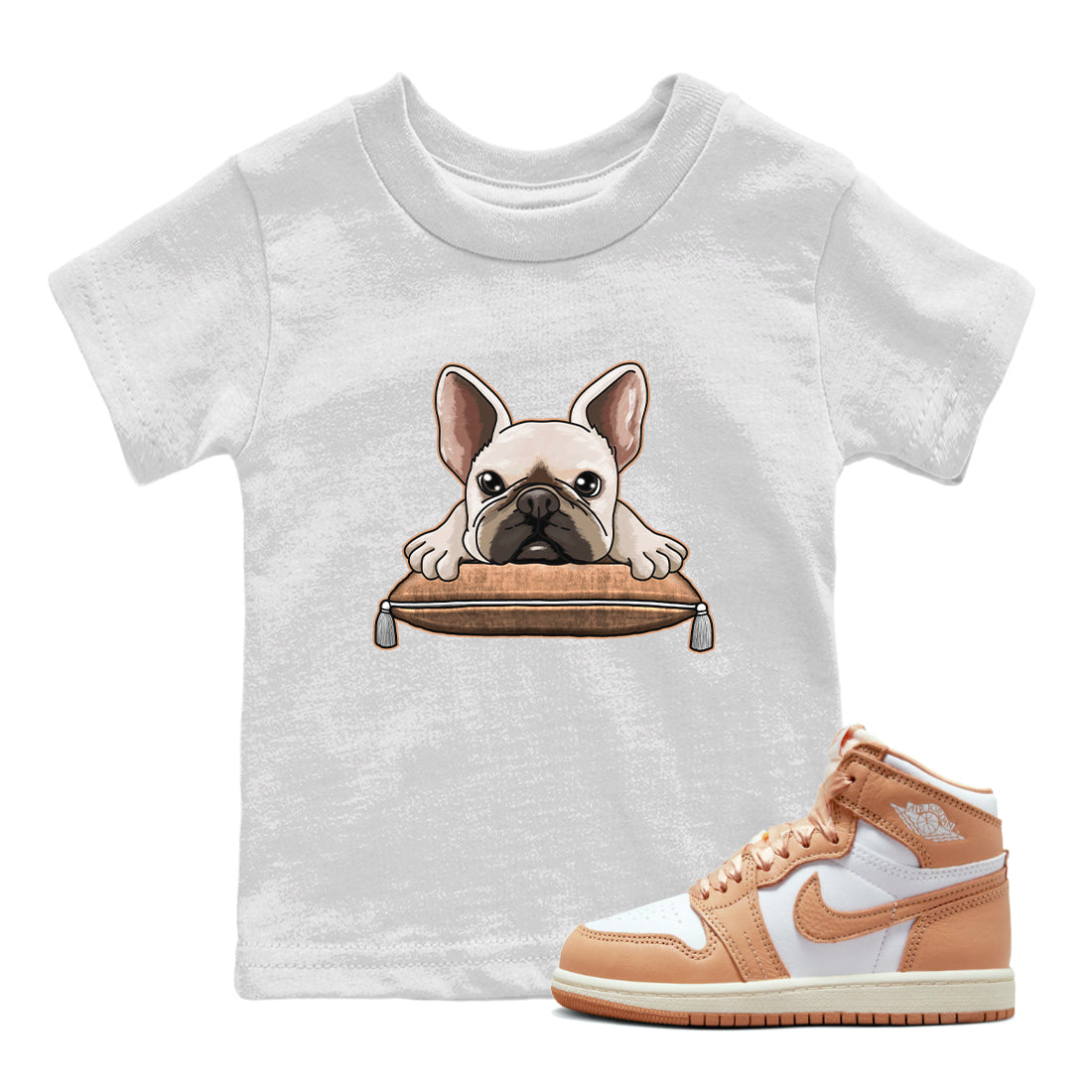 French Bulldog snkmatch Tee Kids - Air Jordan 1 Praline