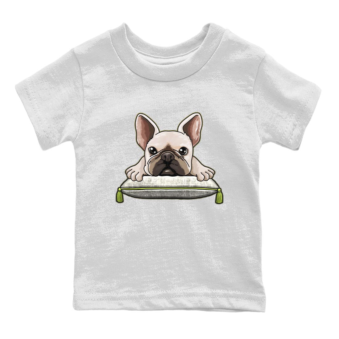 French Bulldog snkmatch Tee Kids - Air Jordan 1 Travis Scott Golf Olive
