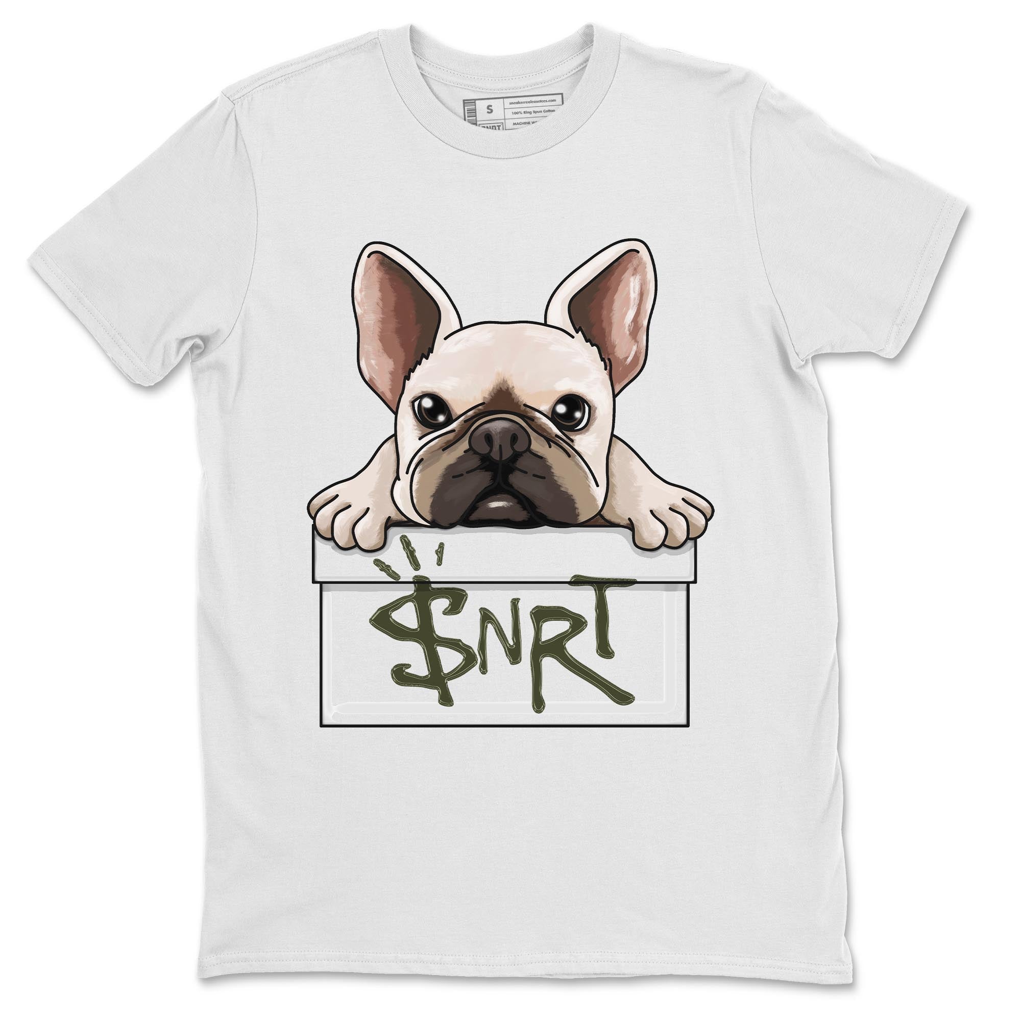French Bulldog Unisex Tops - Air Jordan 1 Travis Scott Olive