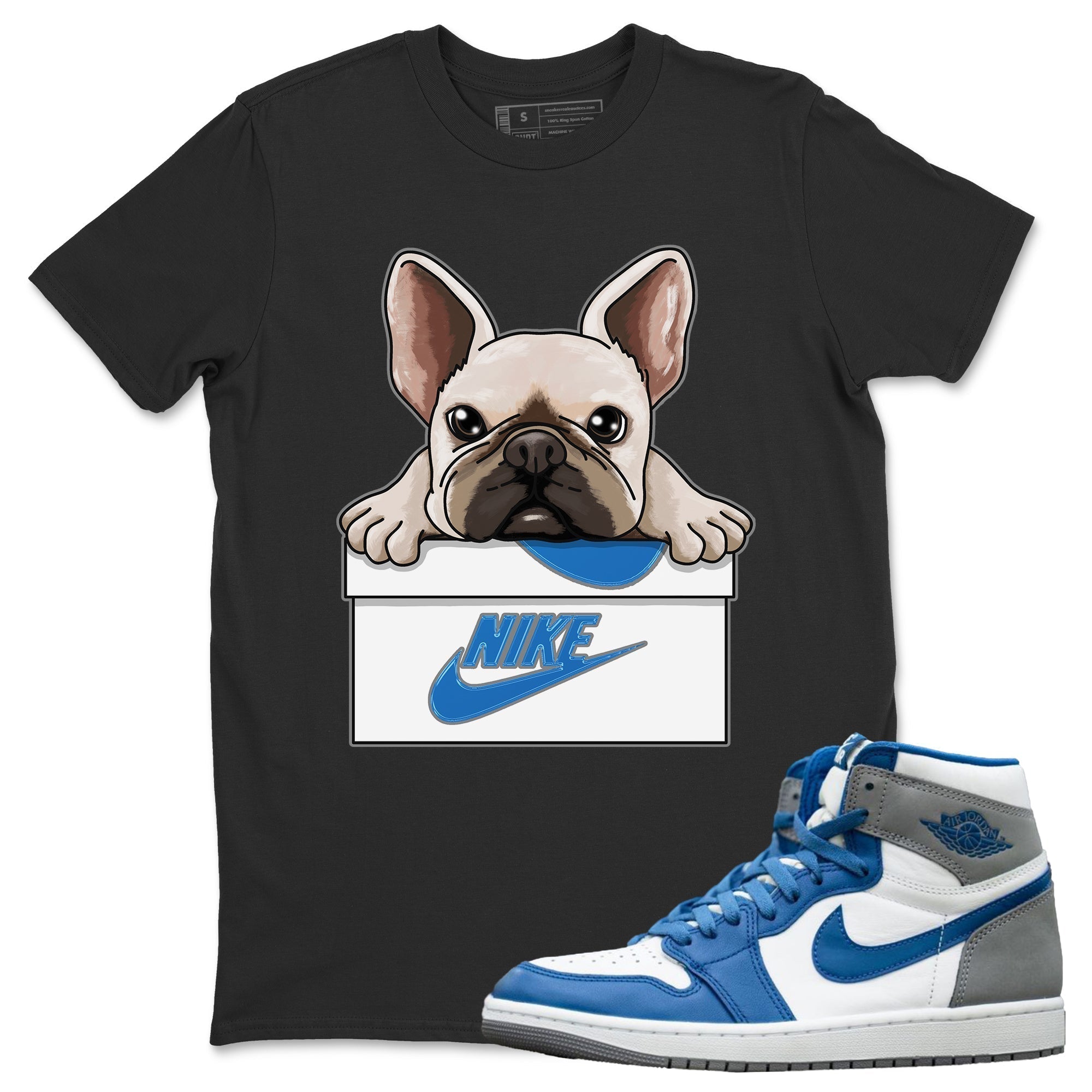 French Bulldog Unisex Tops - Air Jordan 1 True Blue