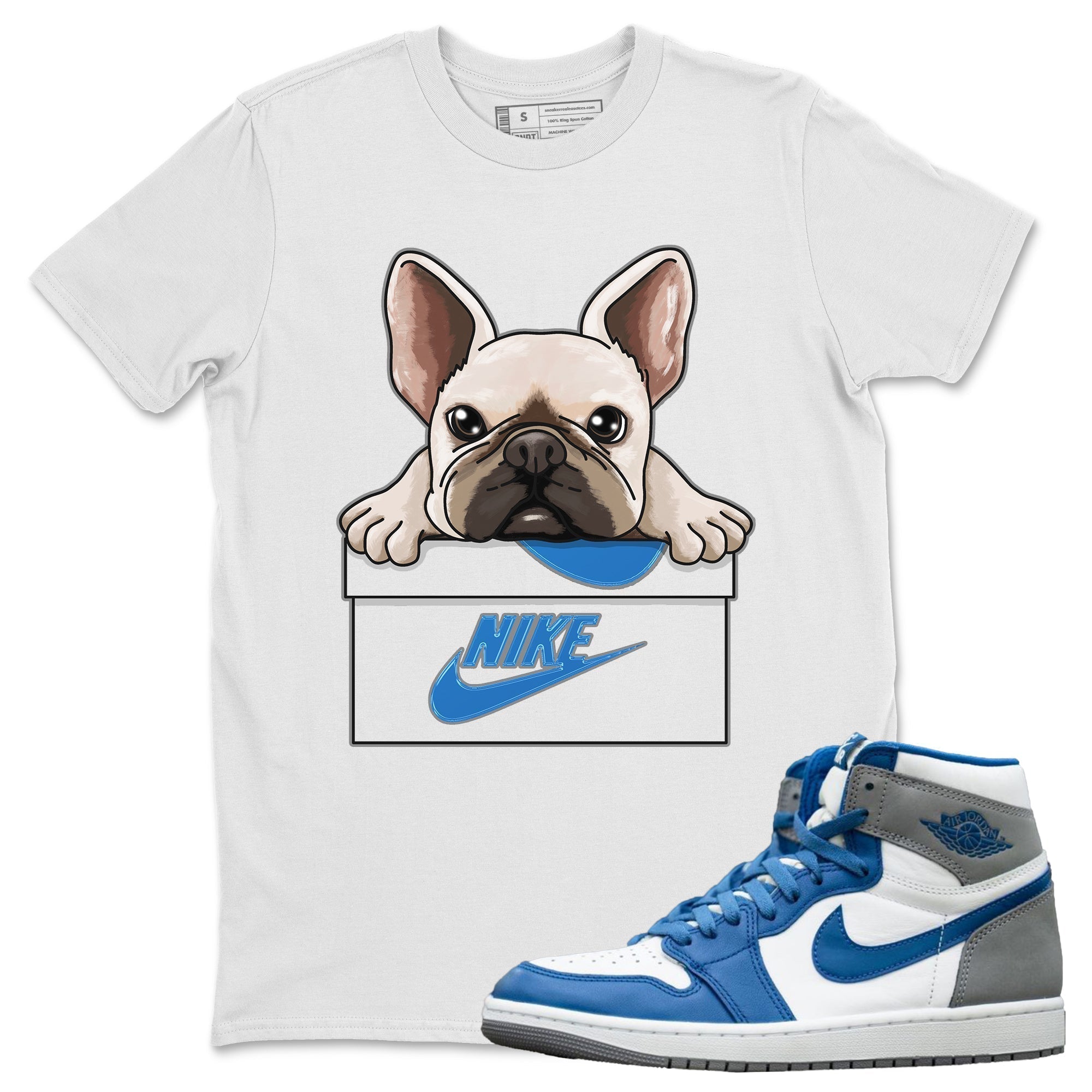 French Bulldog Unisex Tops - Air Jordan 1 True Blue