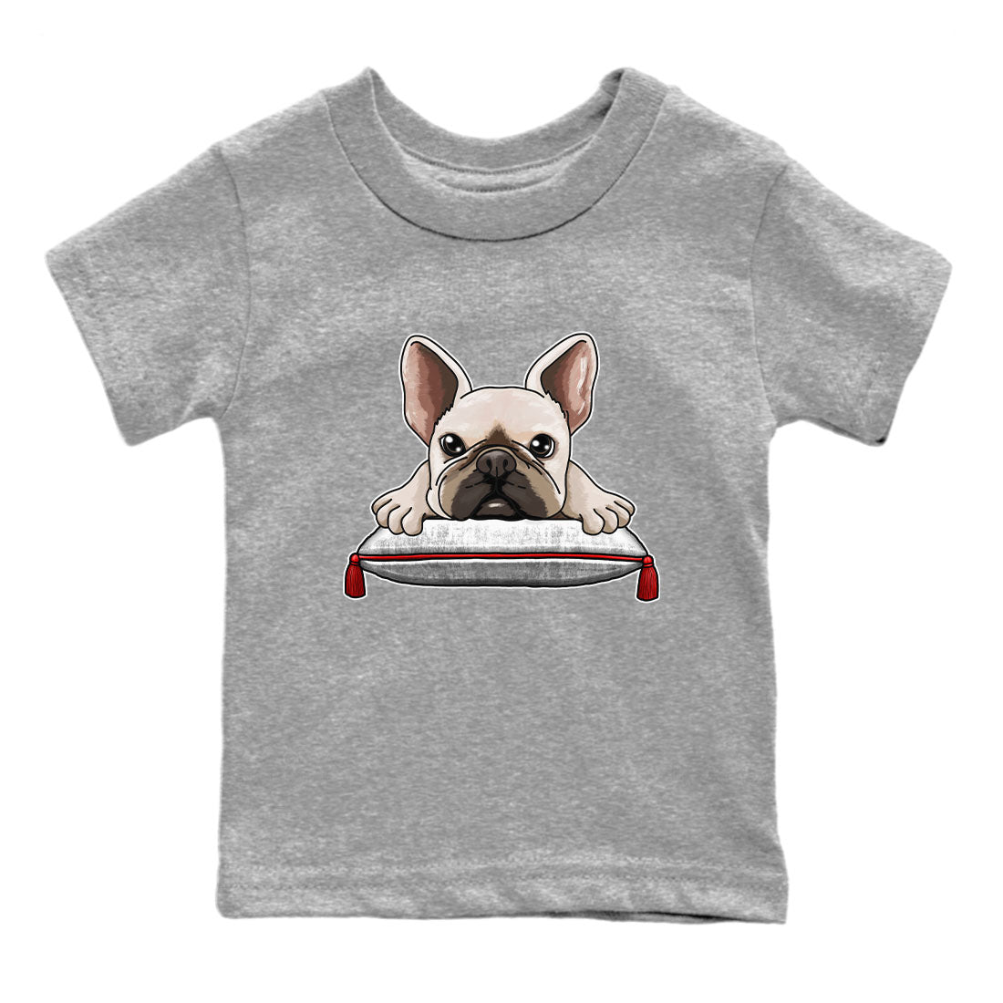 French Bulldog snkmatch Tee Kids - Air Jordan 1 University Red