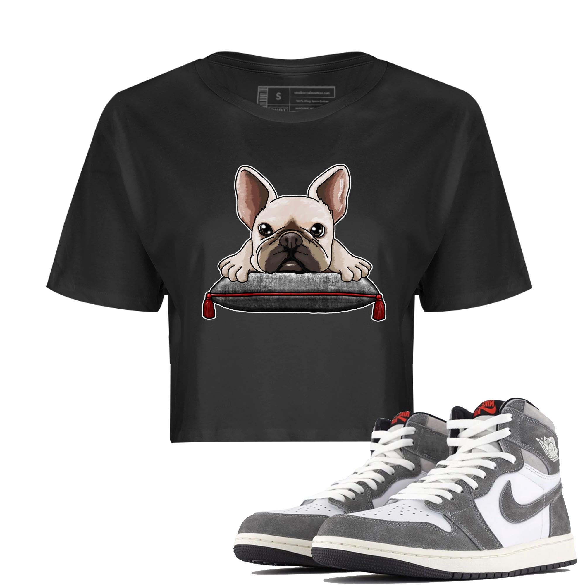 French Bulldog Women's Tops - Air Jordan 1 Washed Heritage