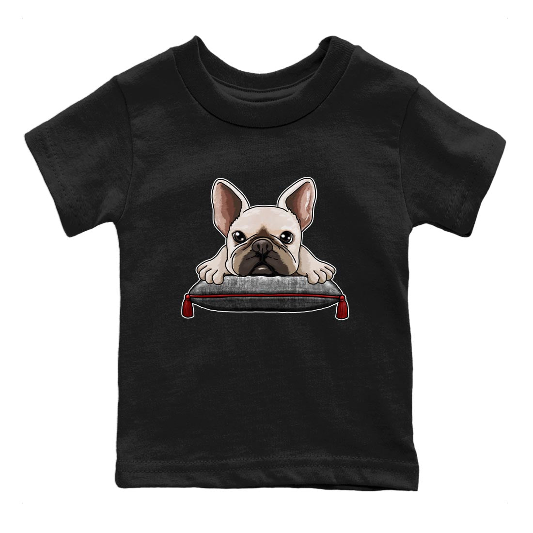 French Bulldog Kids Tops - Air Jordan 1 Washed Heritage